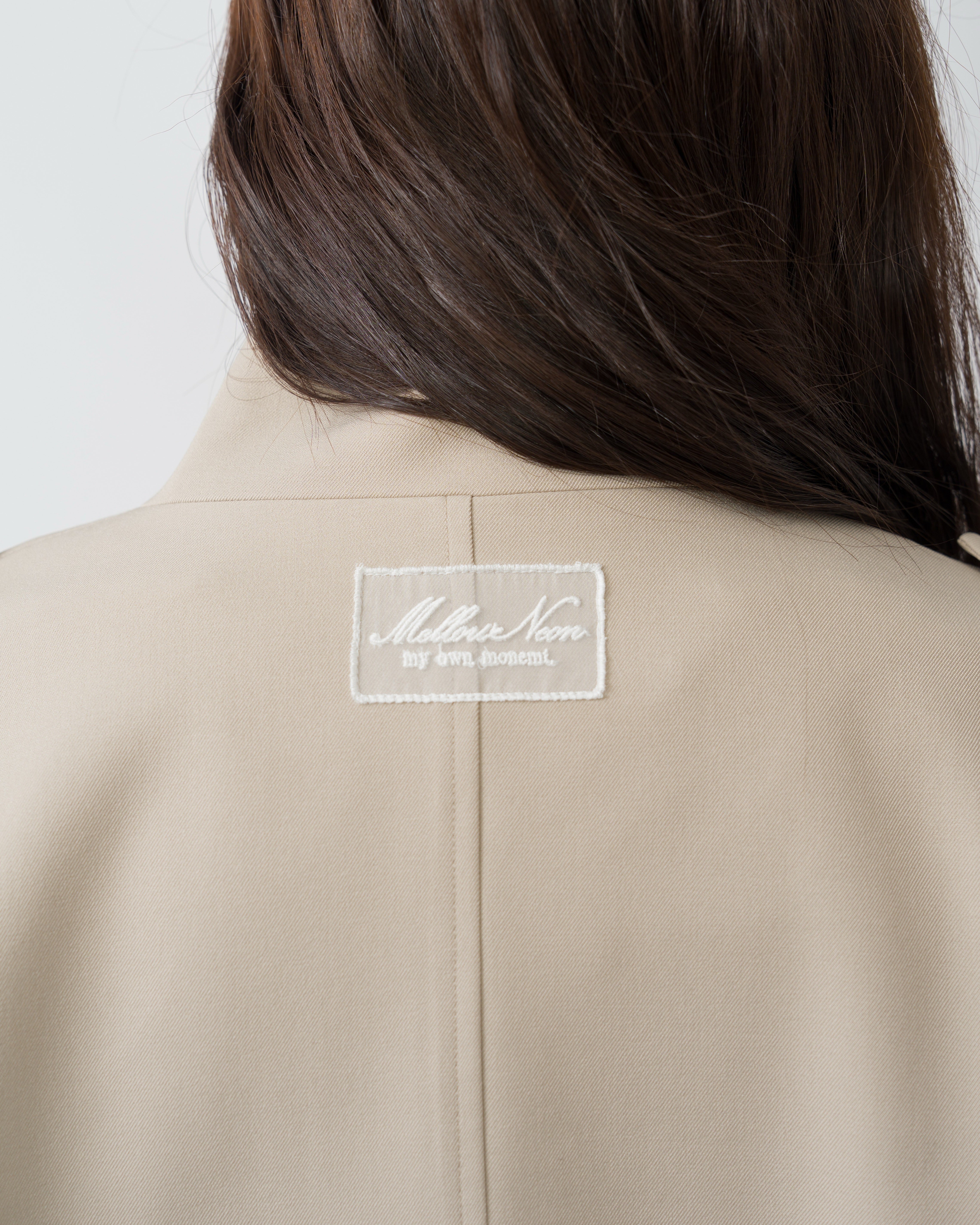 2wayスタンドカラーショートトレンチコート