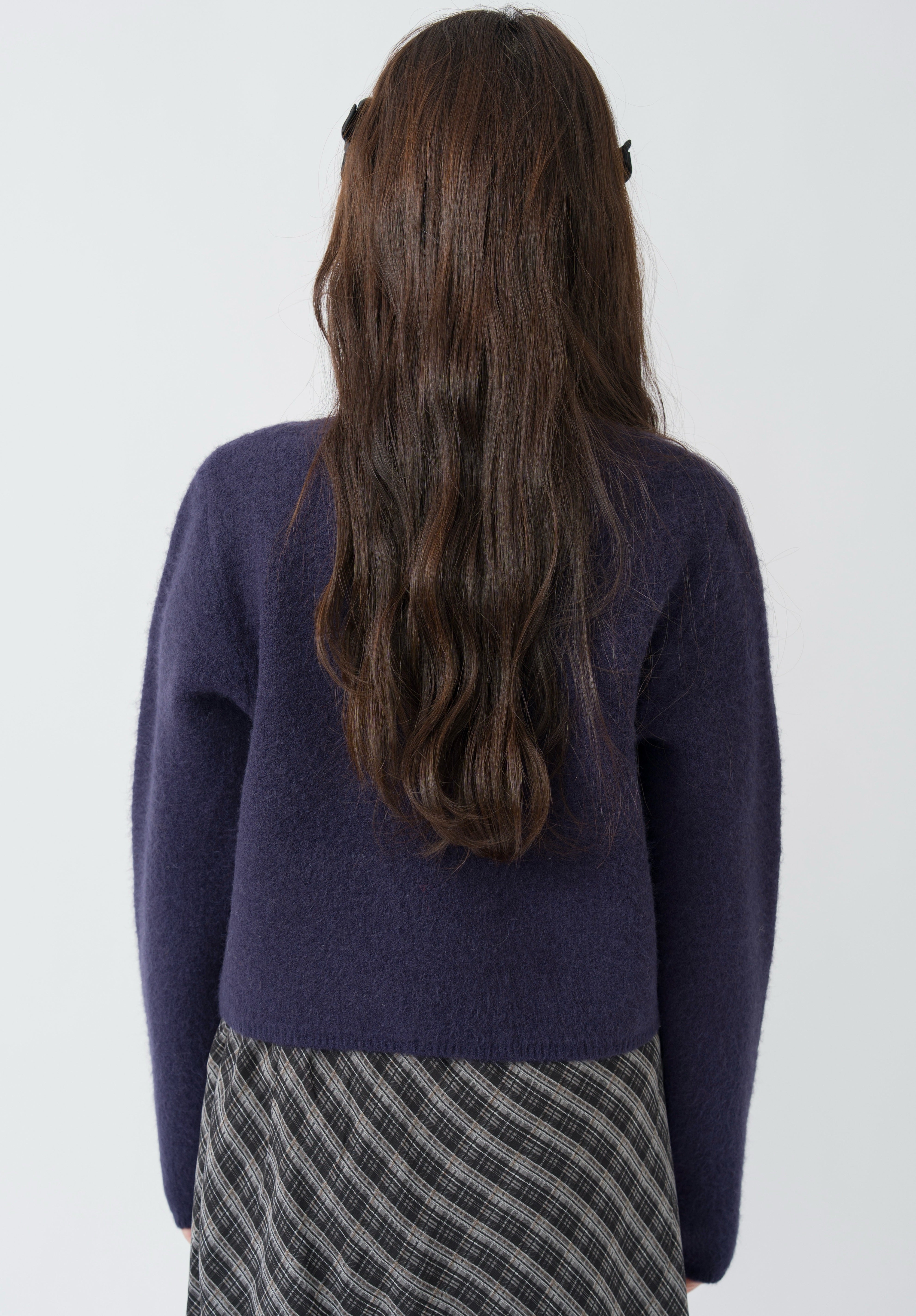 ロゴプレートニットカーディガン