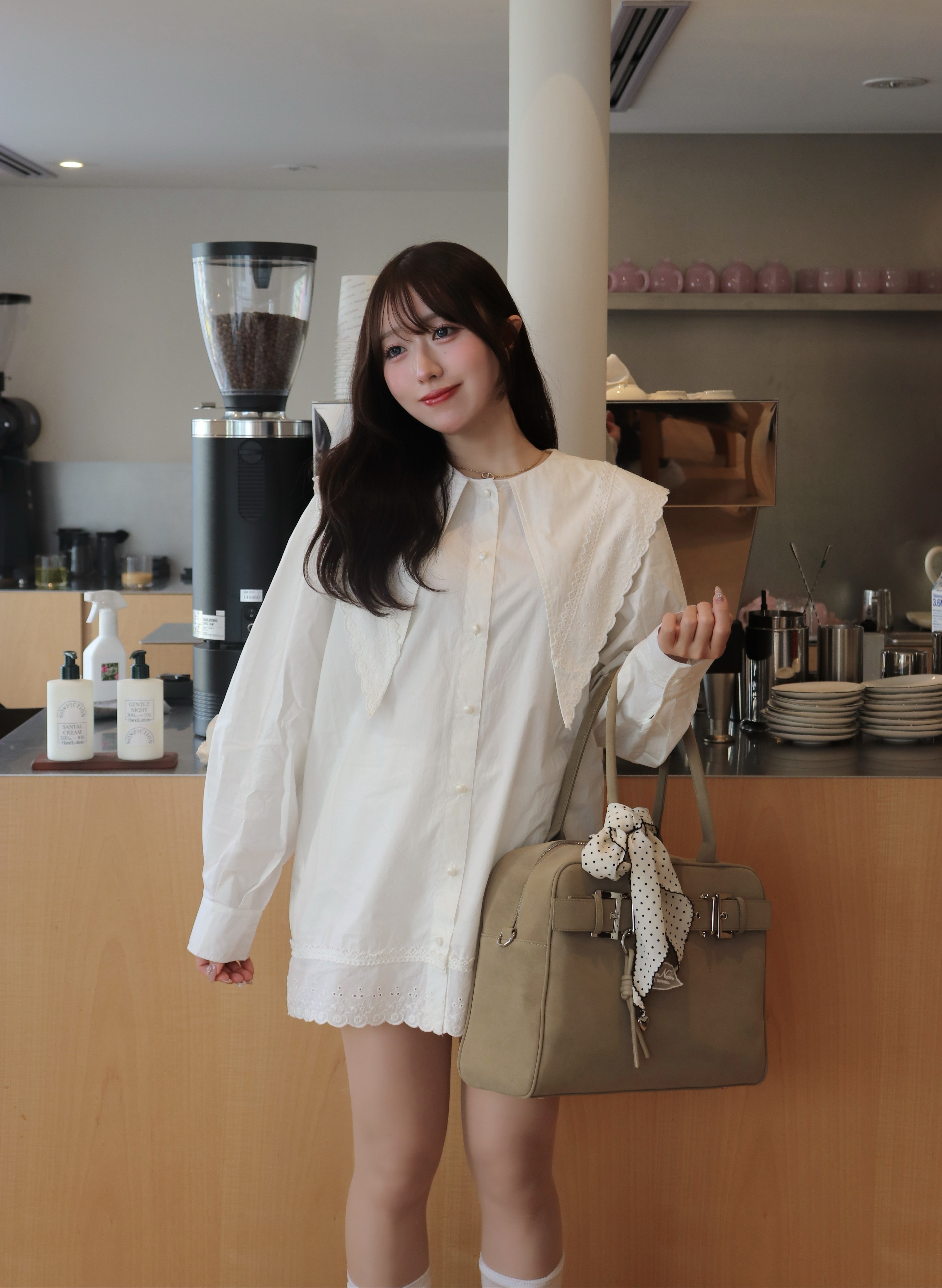 A4スウェードライクベルトボストンバッグ