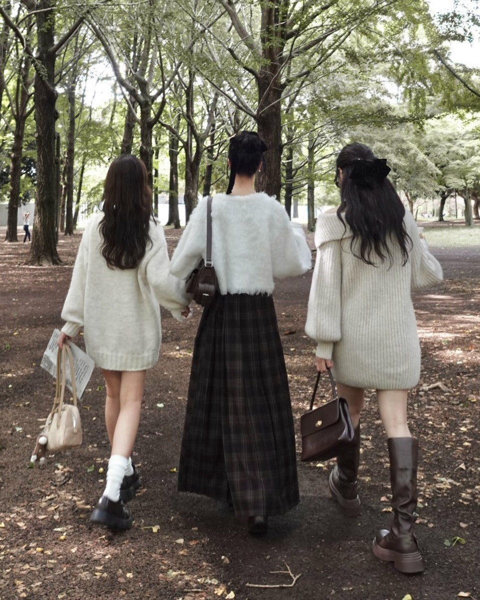 蓬松的针织开衫