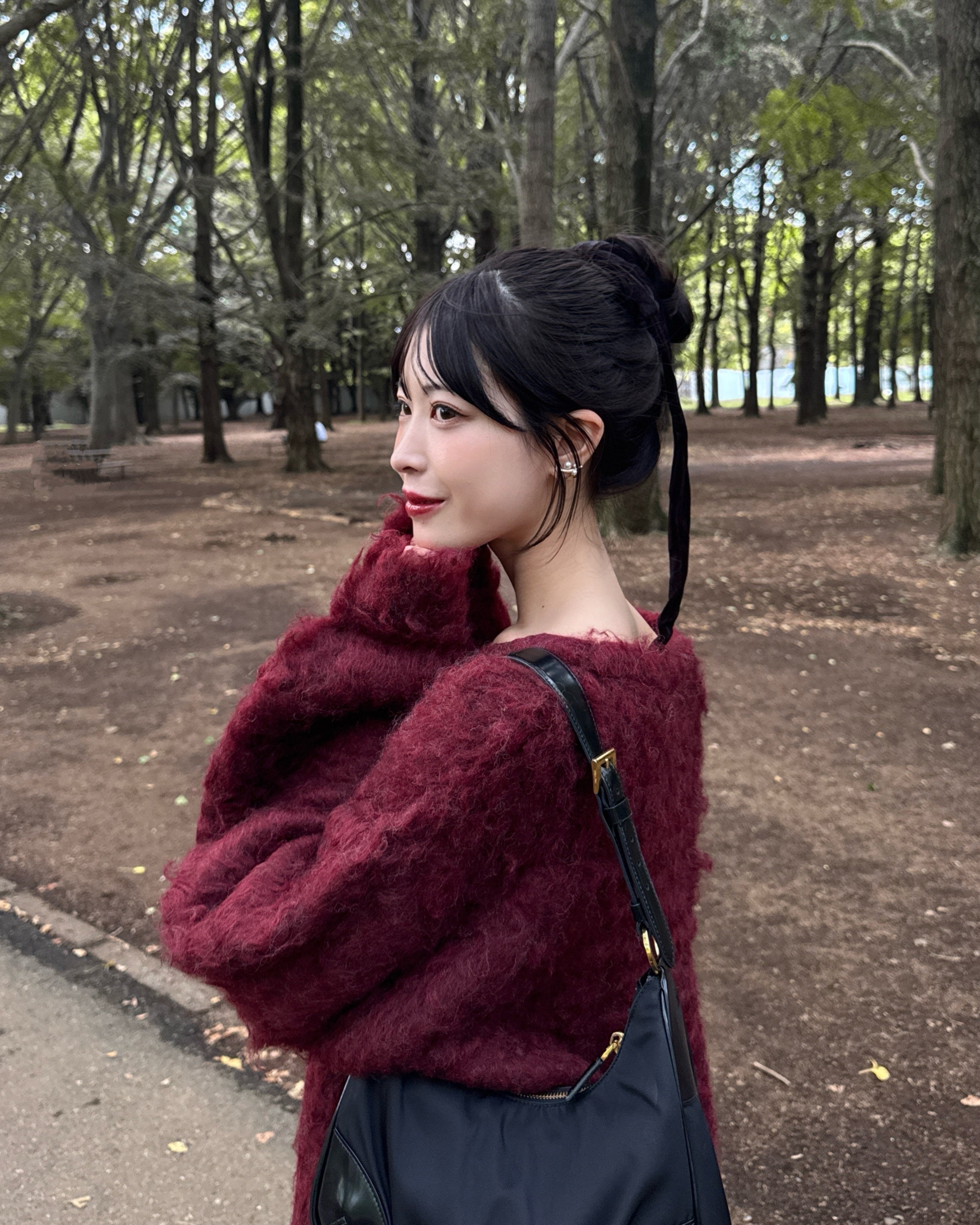 毛茸茸的针织长开衫