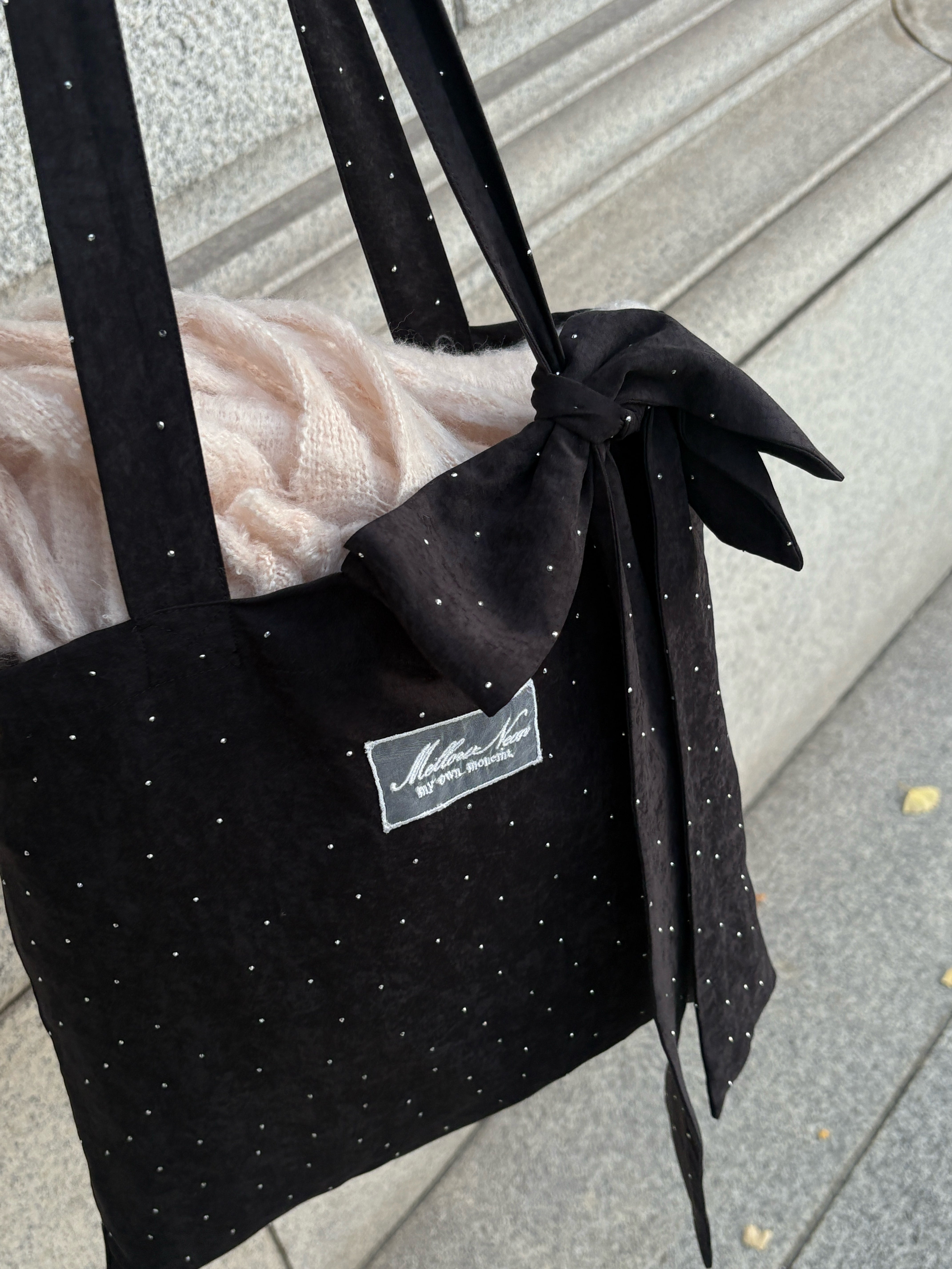 Bijou ribbon tote bag