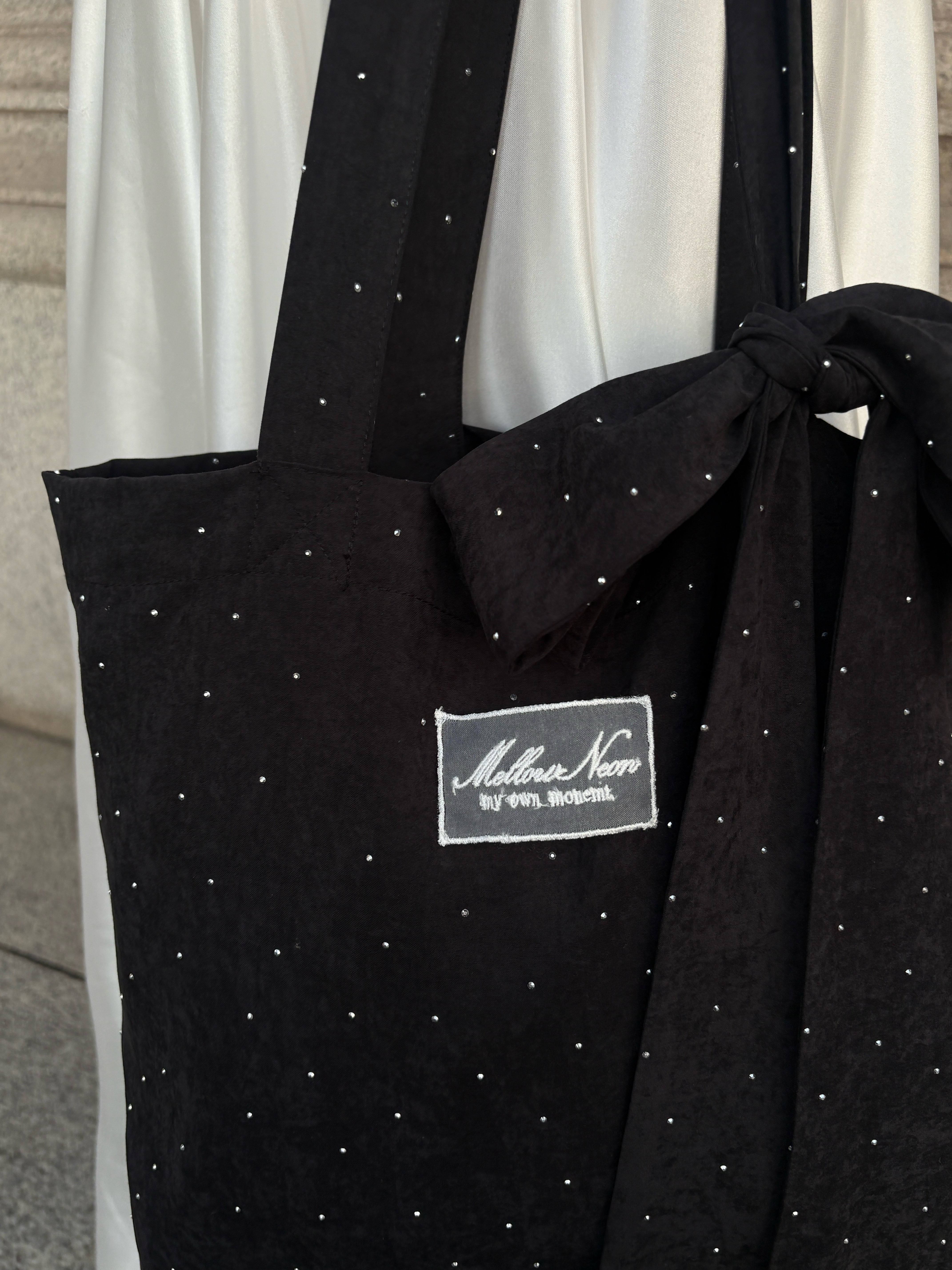 Bijou ribbon tote bag