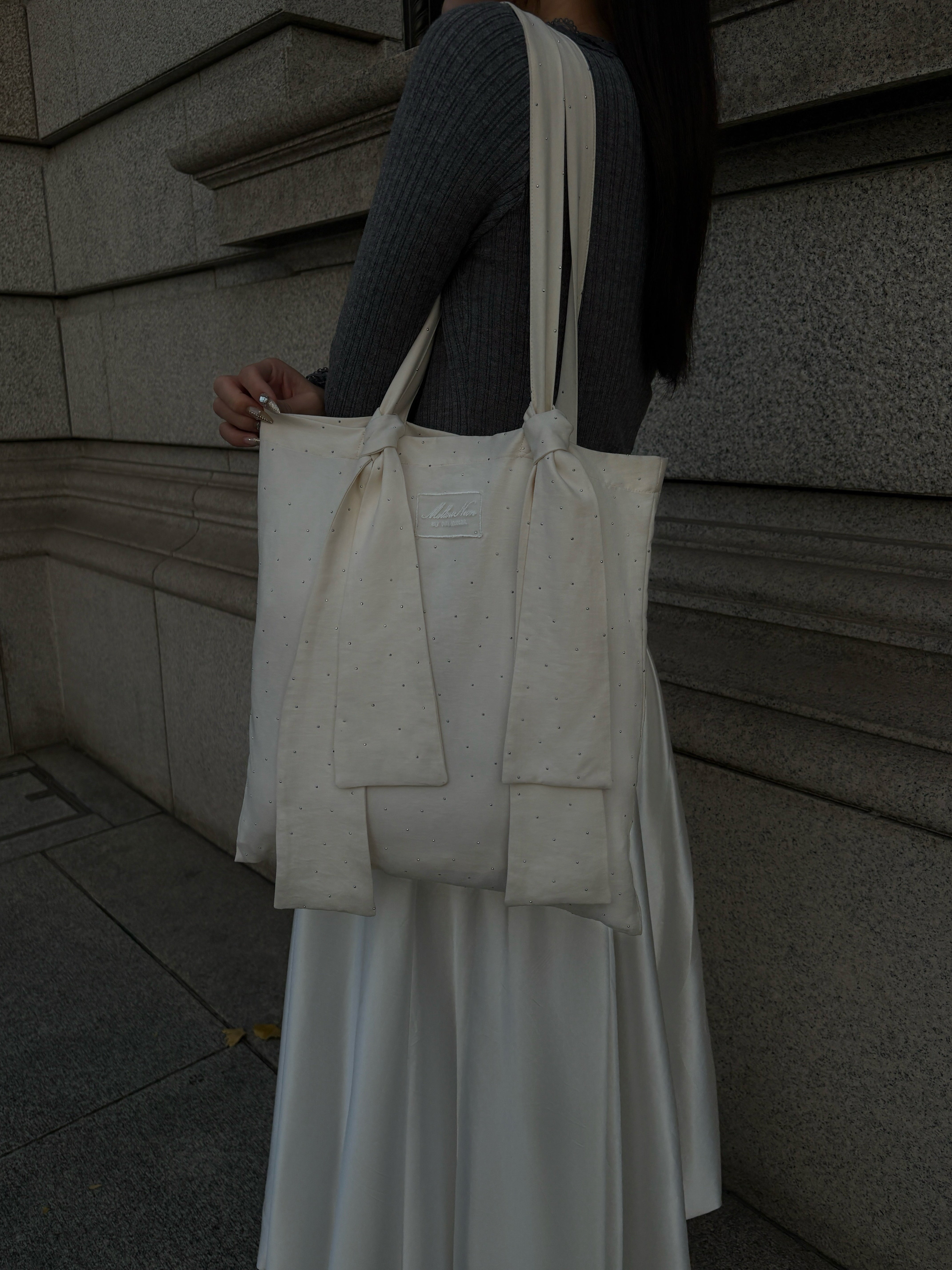 Bijou ribbon tote bag