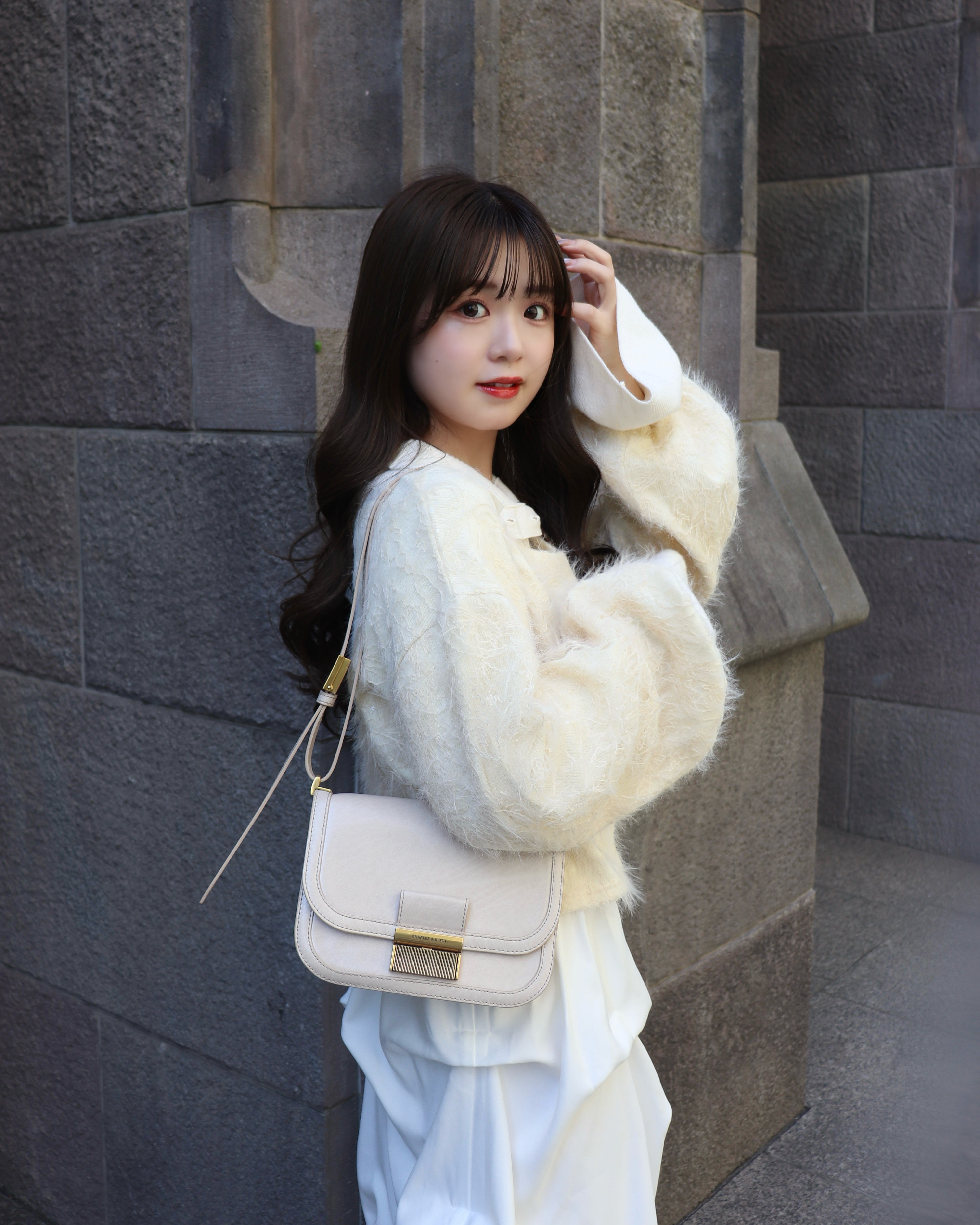 Choker Set 2way蕾丝针织开衫