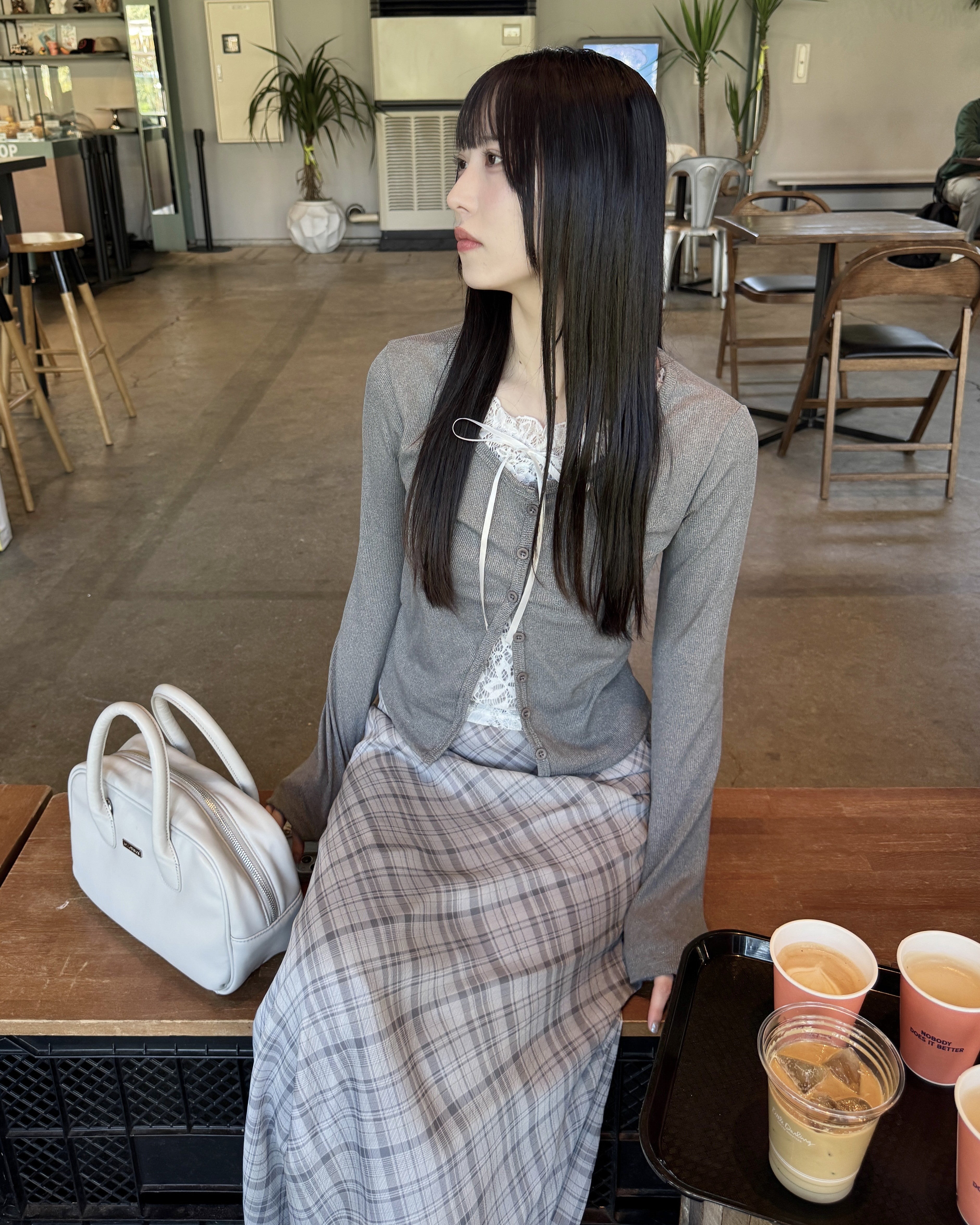 model:162cm/グレー