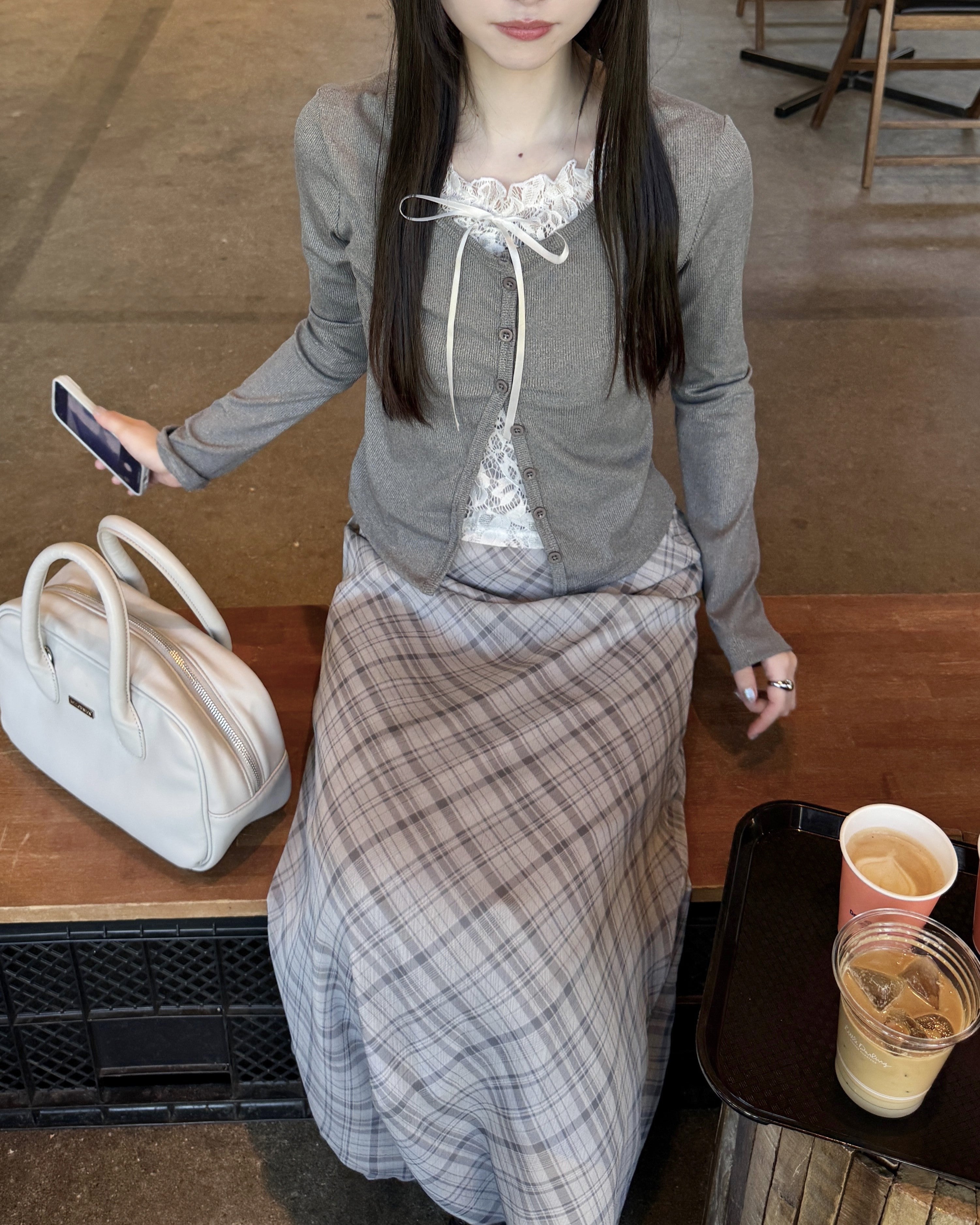 model:162cm/グレー