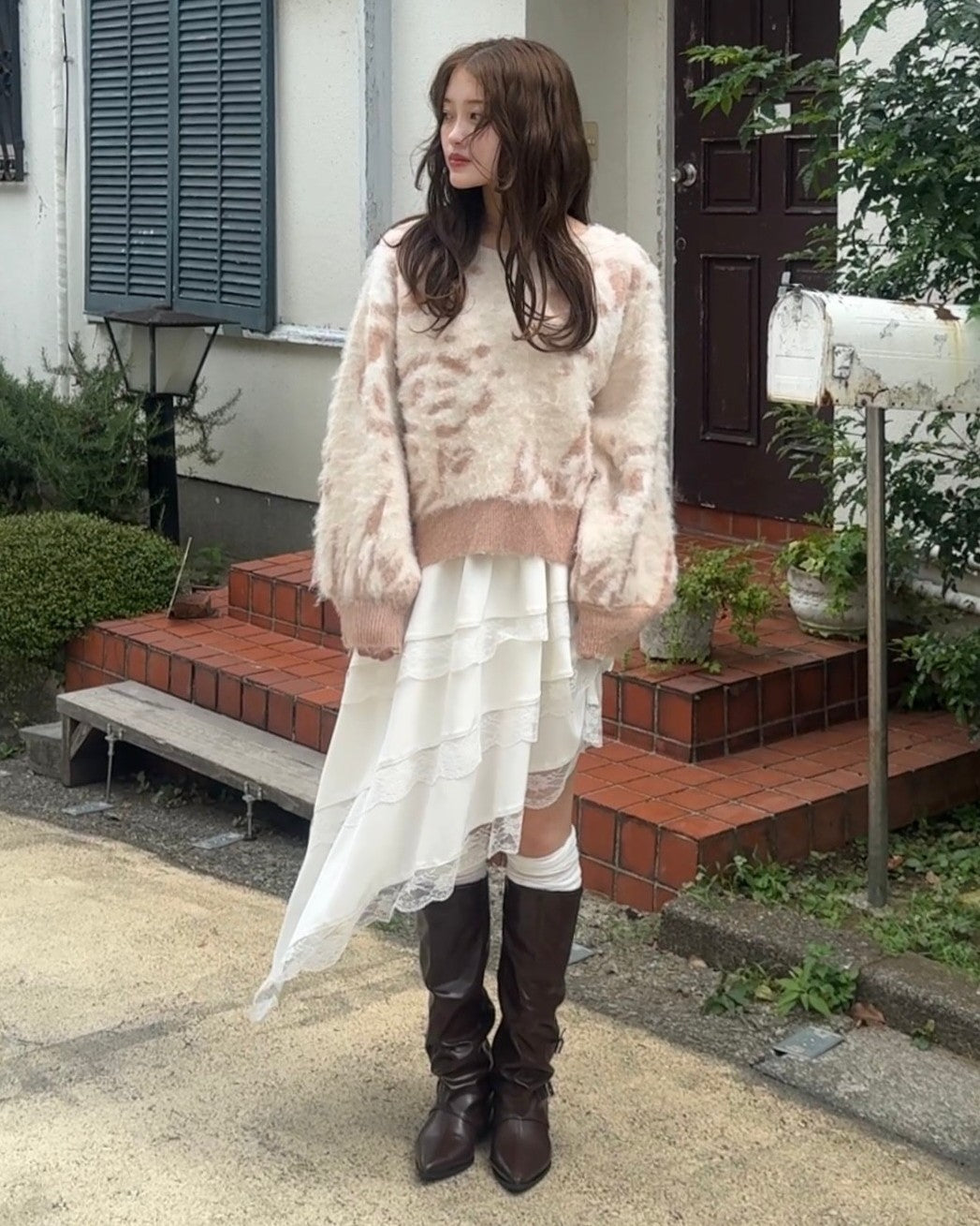 アシメレーススカート