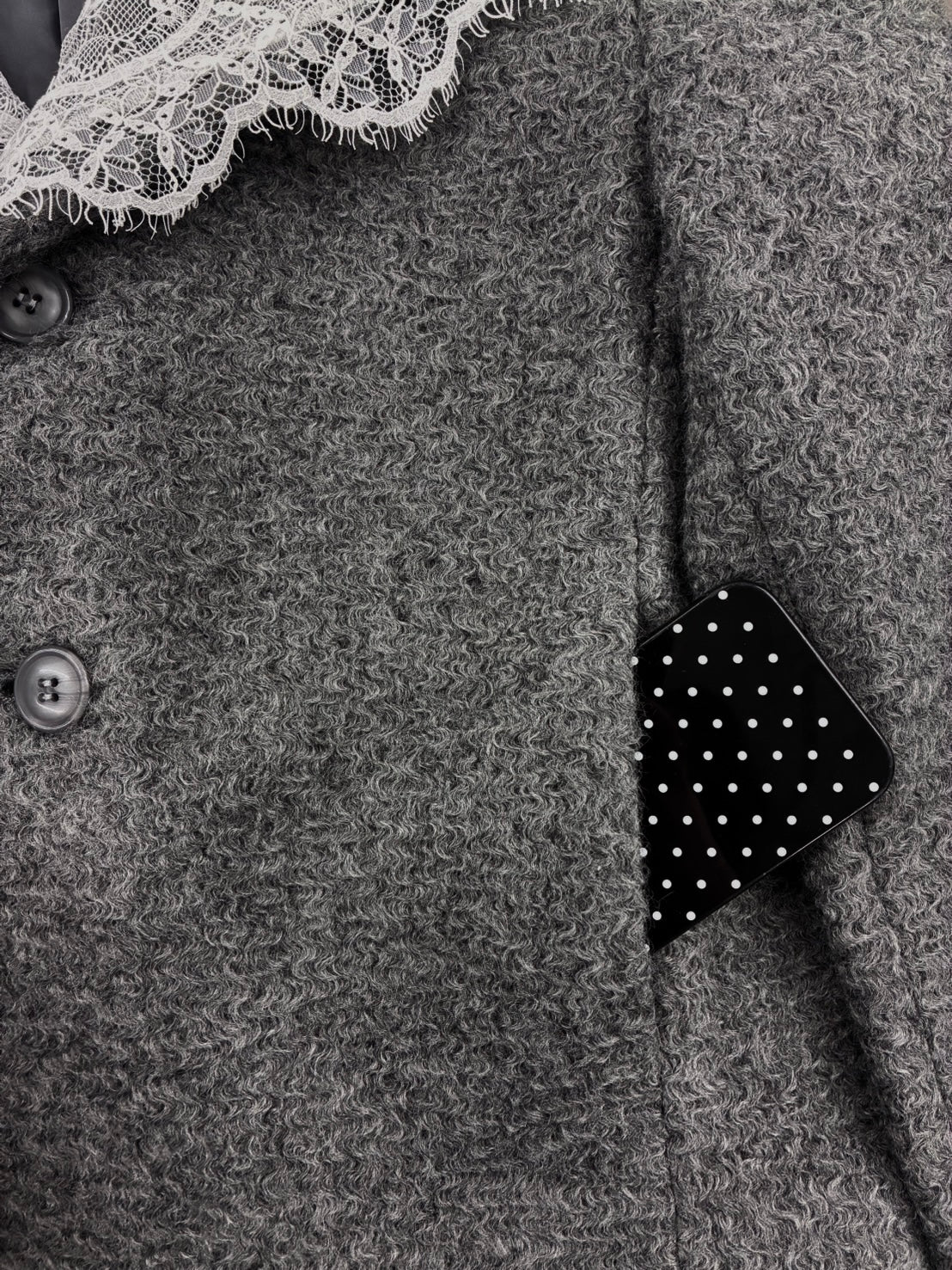 【予約】2wayレースカラーブークレジャケットコート
