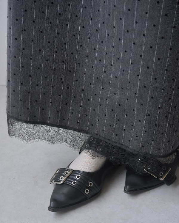 【予約】ドットレースドッキングキャミワンピース