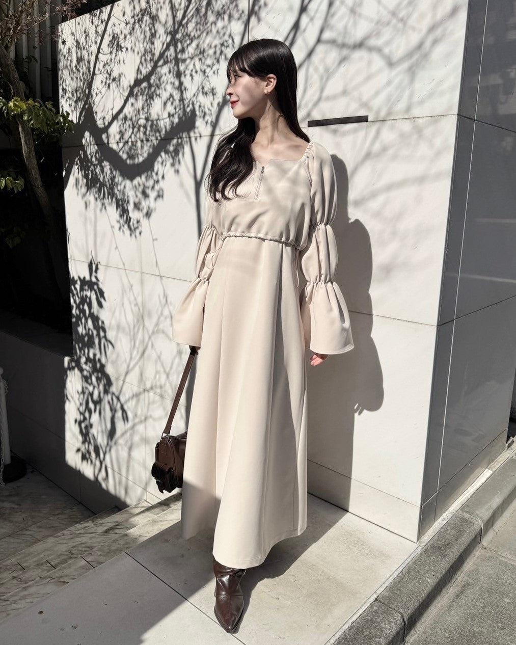 model:162cm/ベージュM