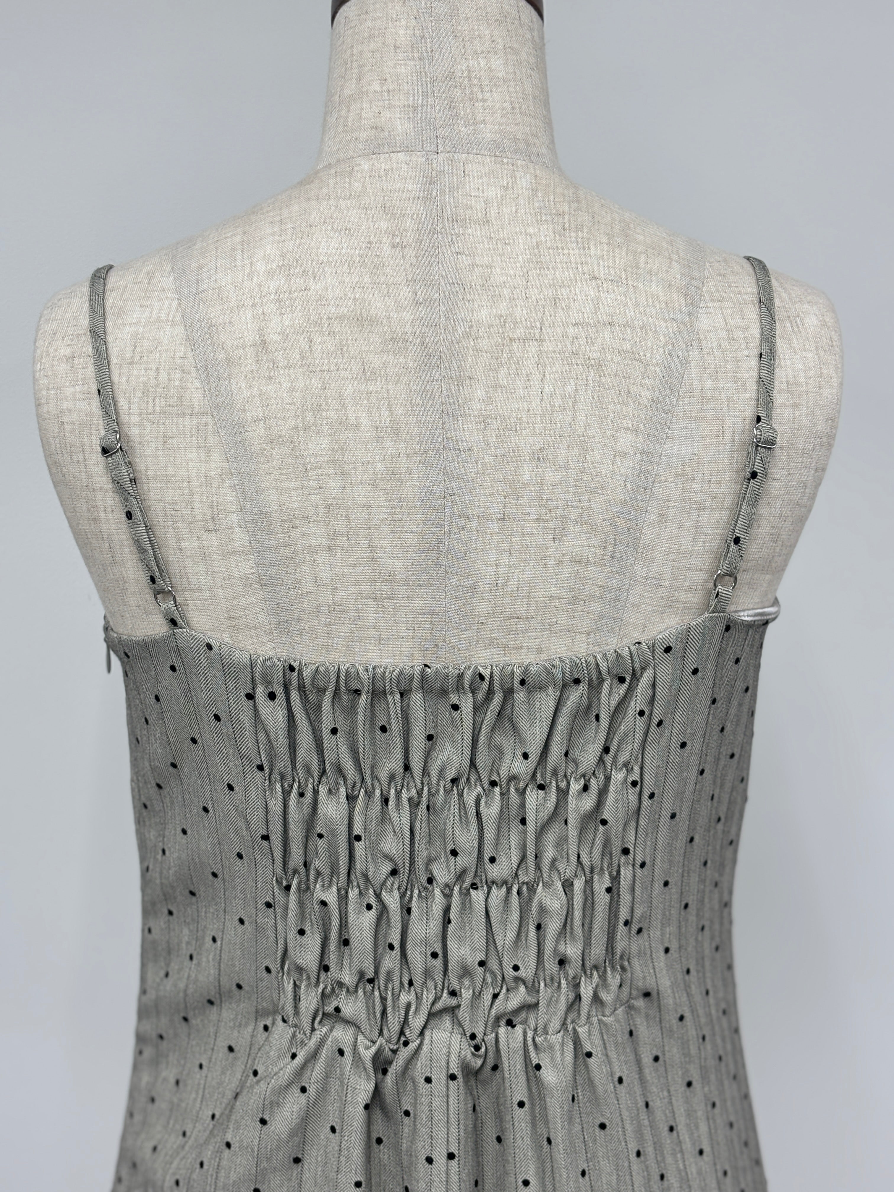 【予約】ドットレースドッキングキャミワンピース