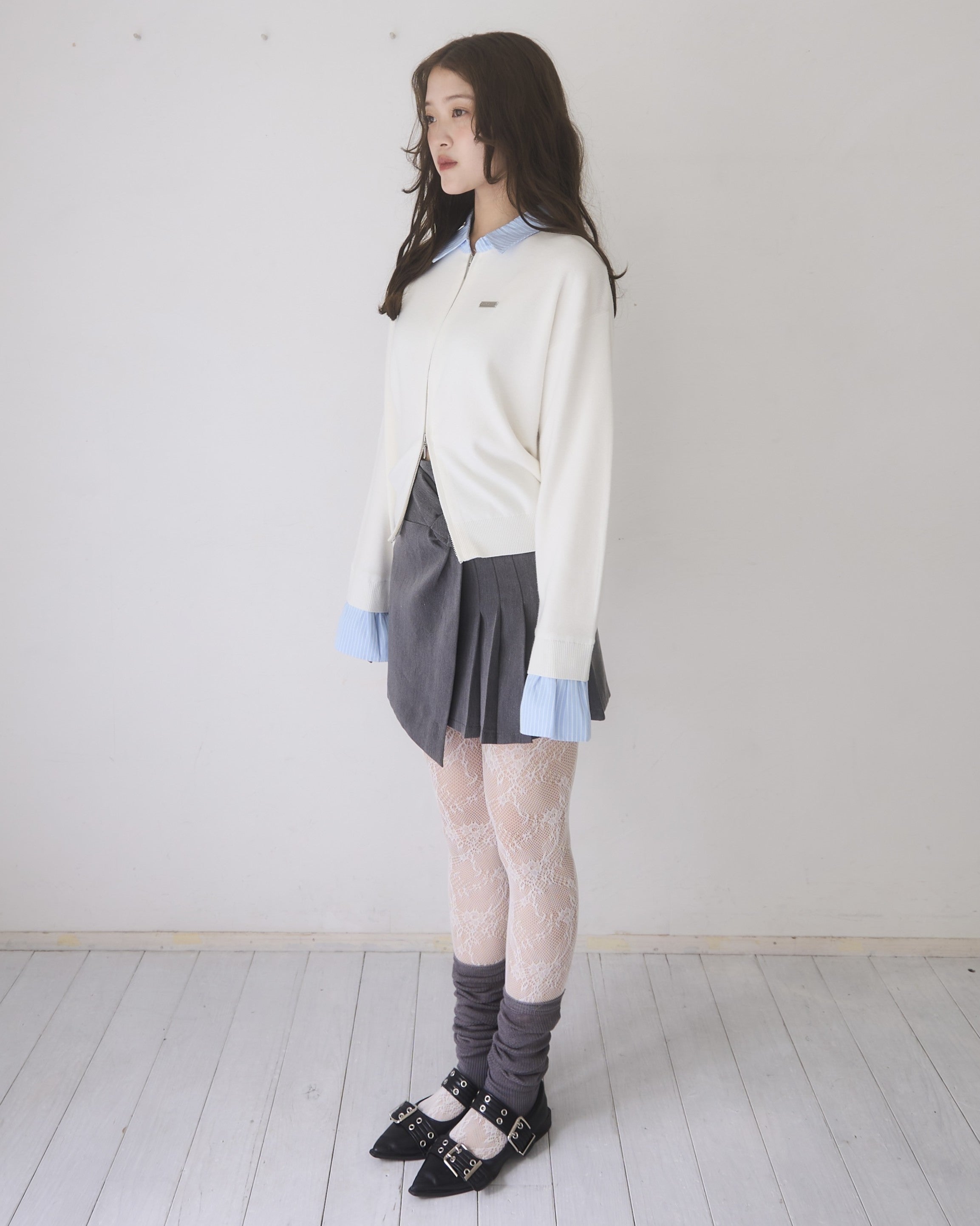 シャツレイヤードライクニット