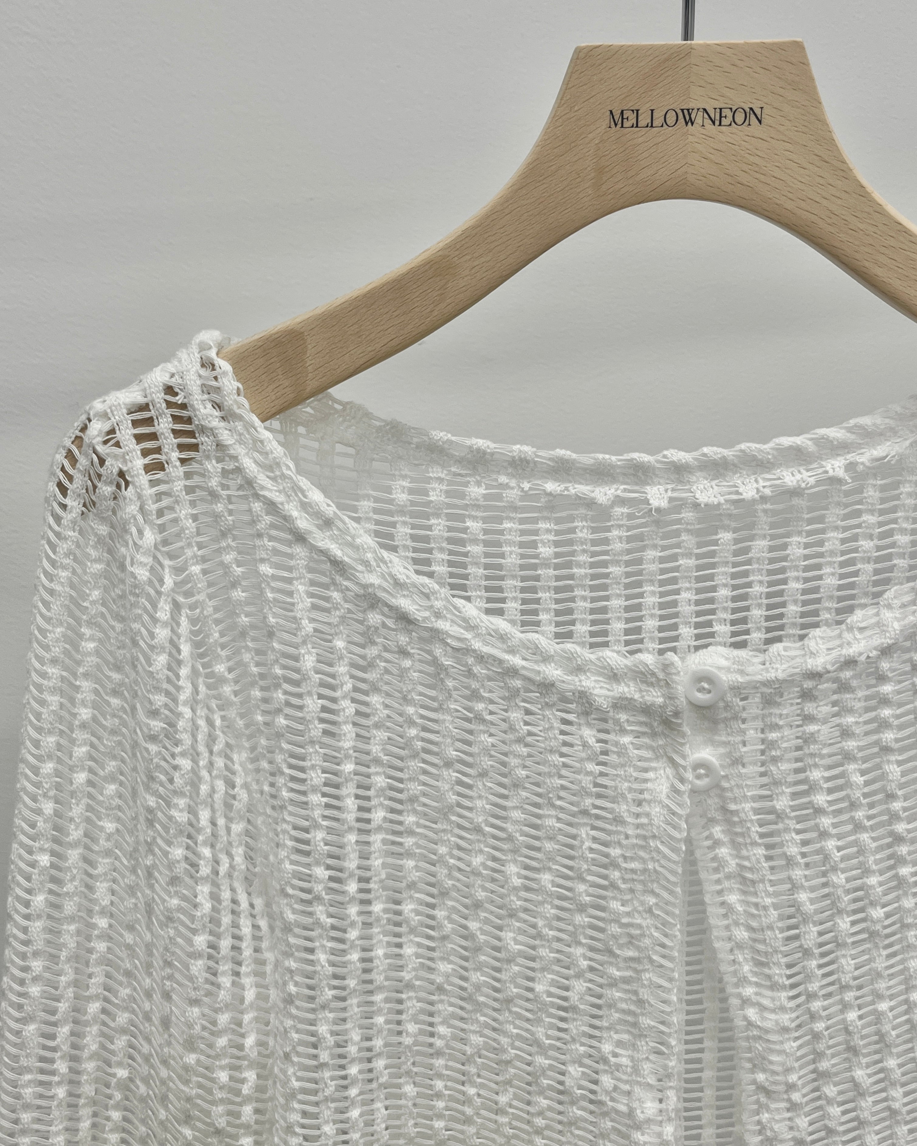 Mesh cropped cardigan