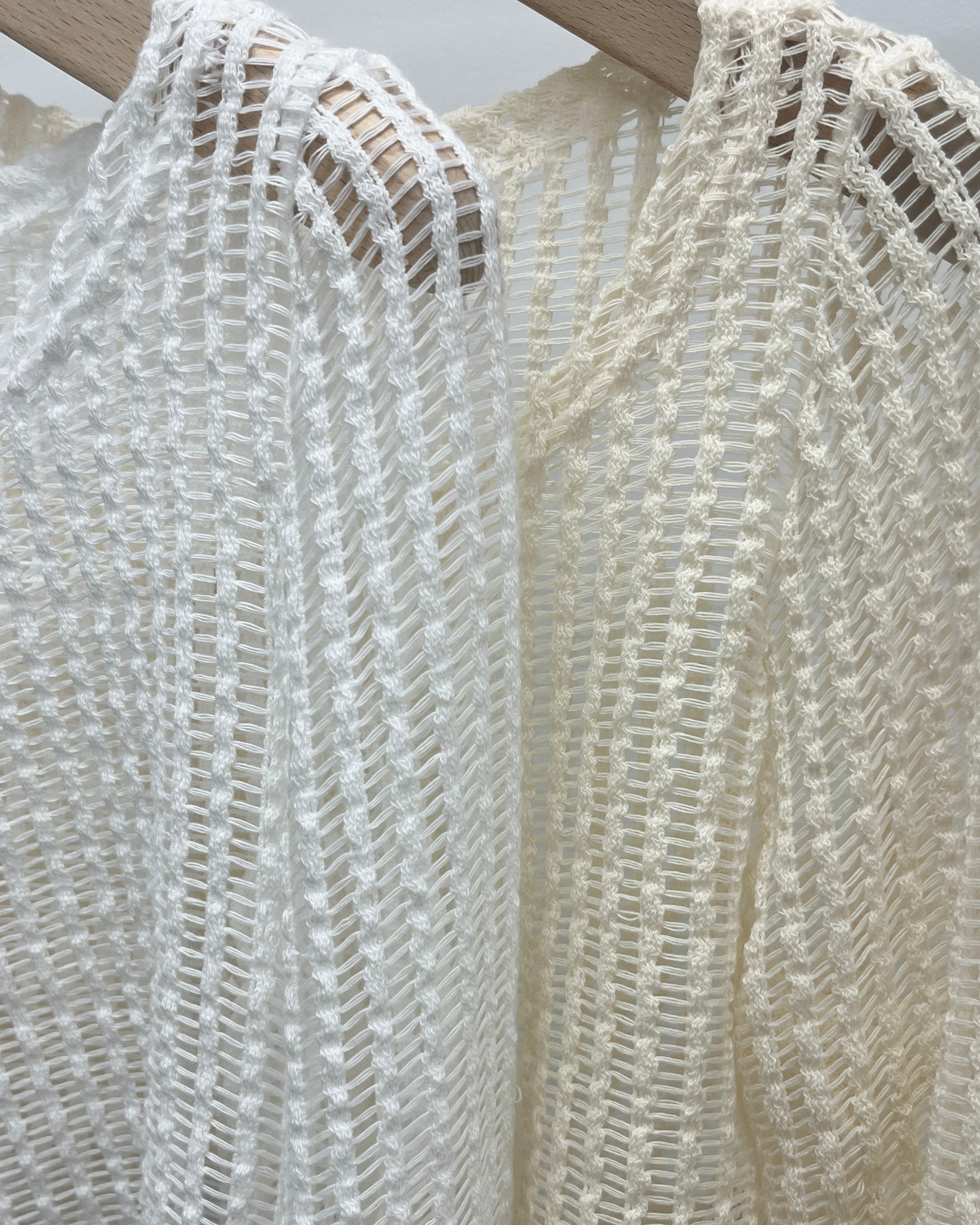Mesh cropped cardigan