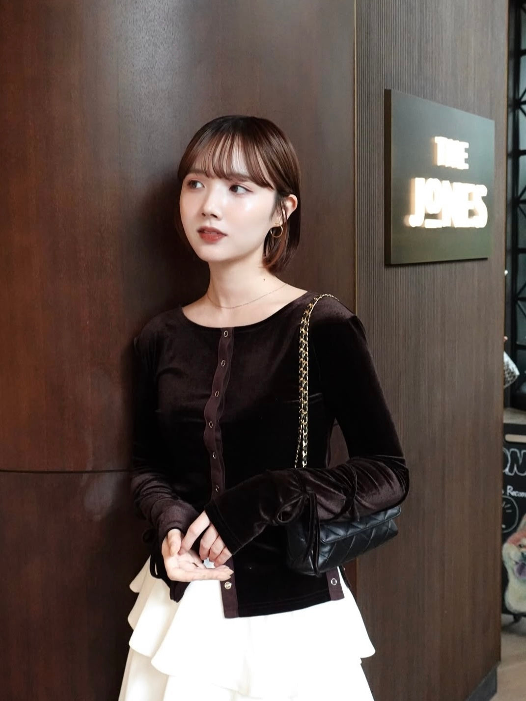 【一部予約】ベロアリボントップス