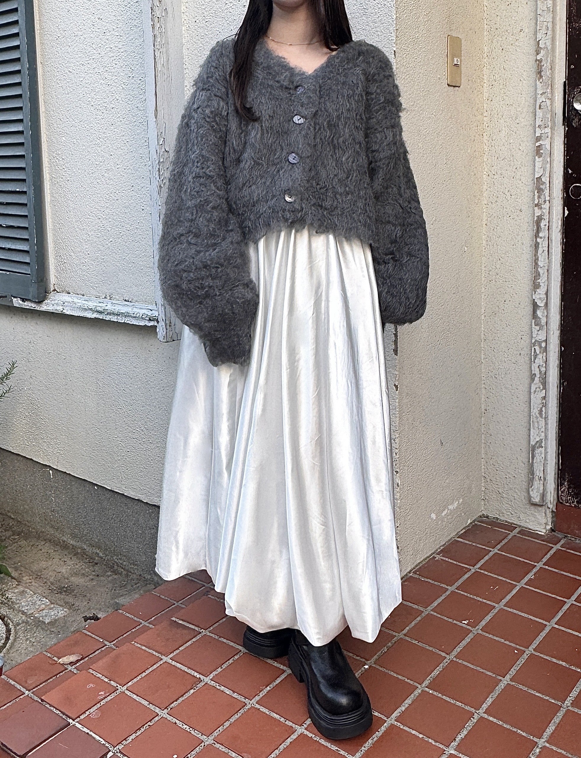 蓬松的针织开衫