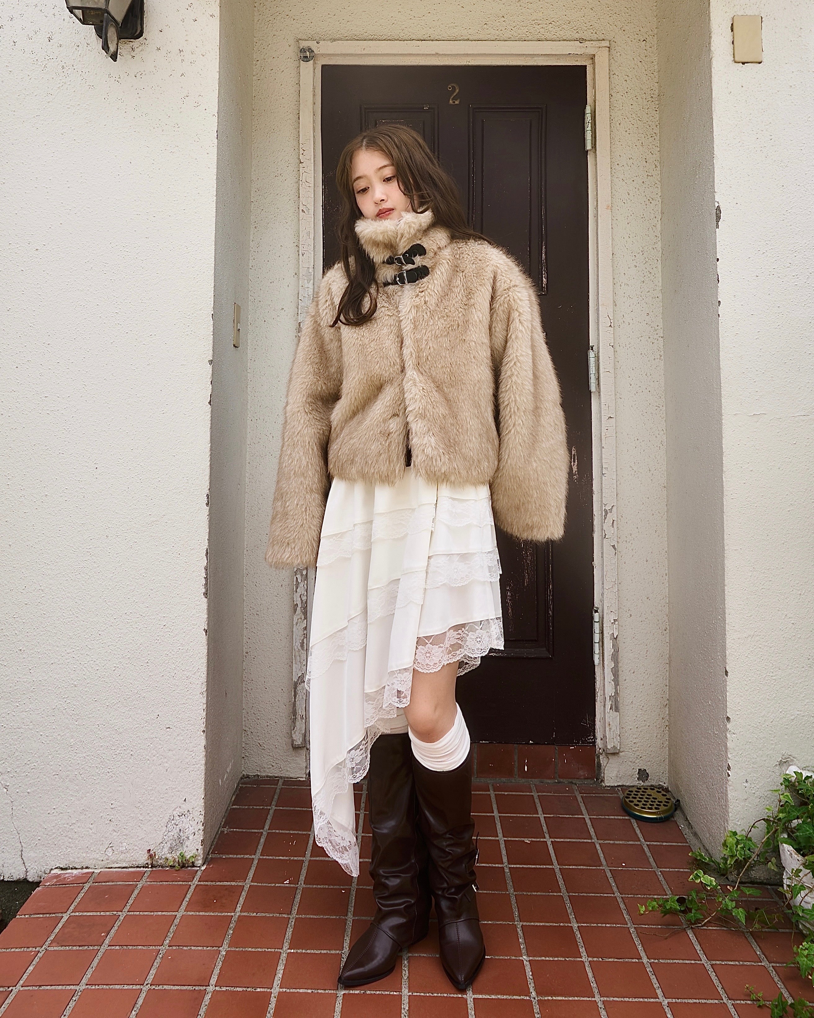 アシメレーススカート