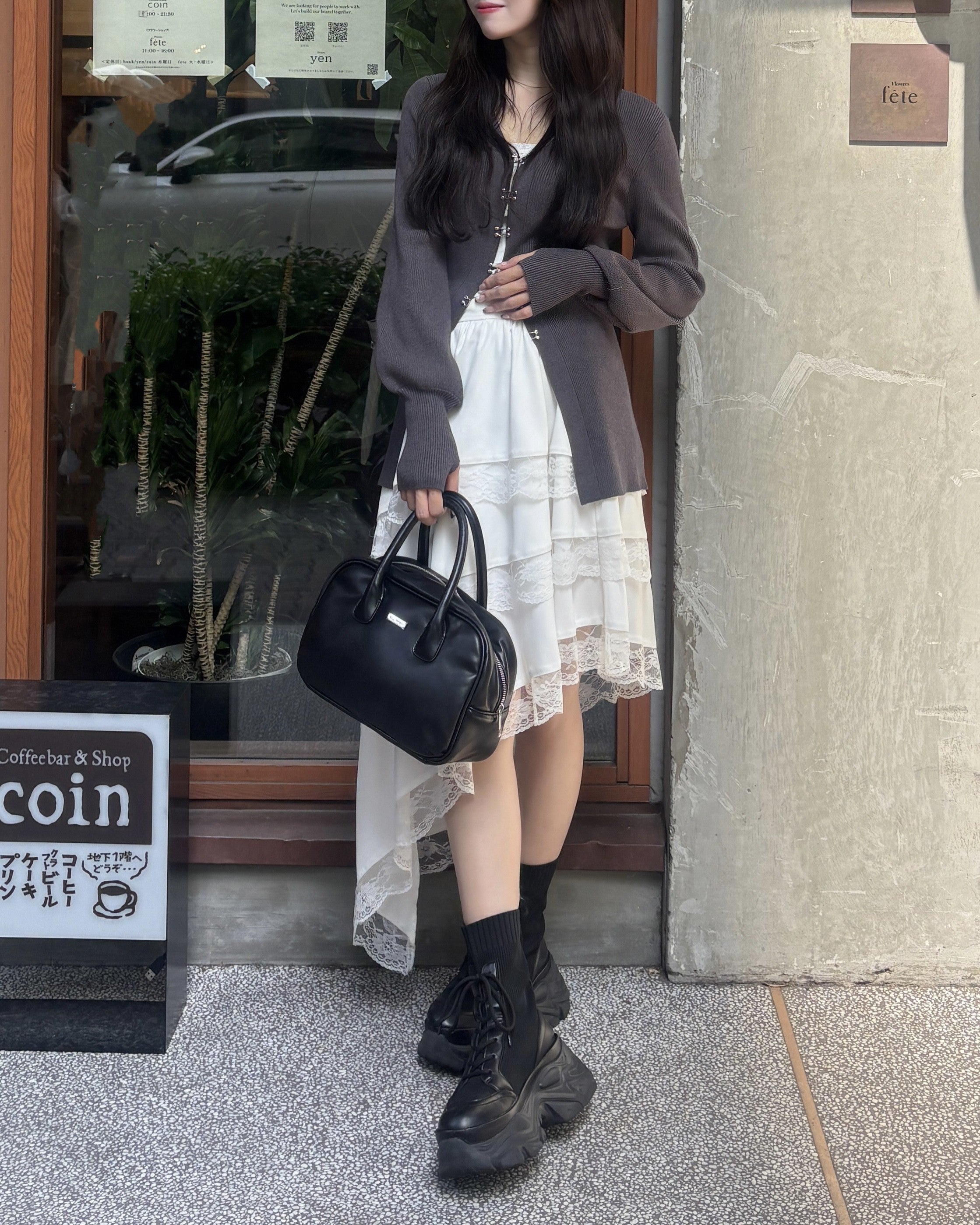 アシメレーススカート