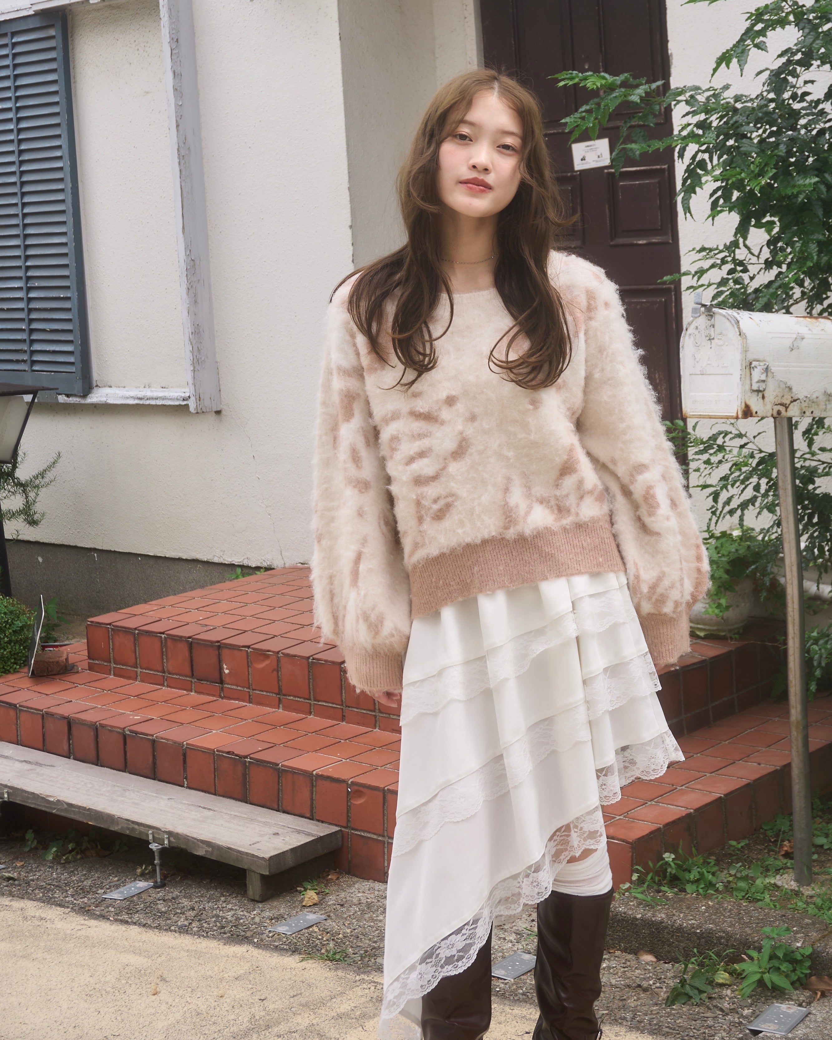 アシメレーススカート