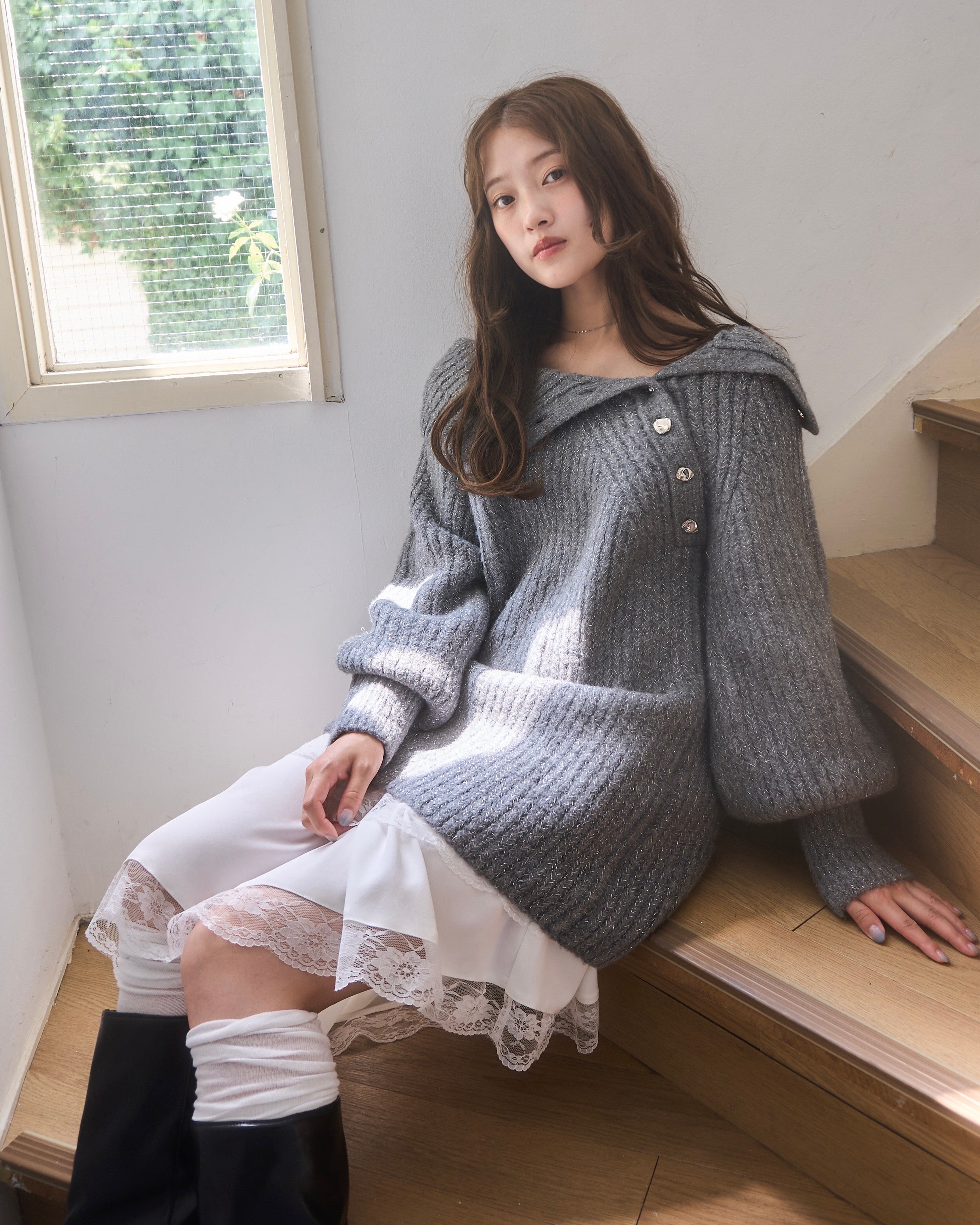 アシメレーススカート