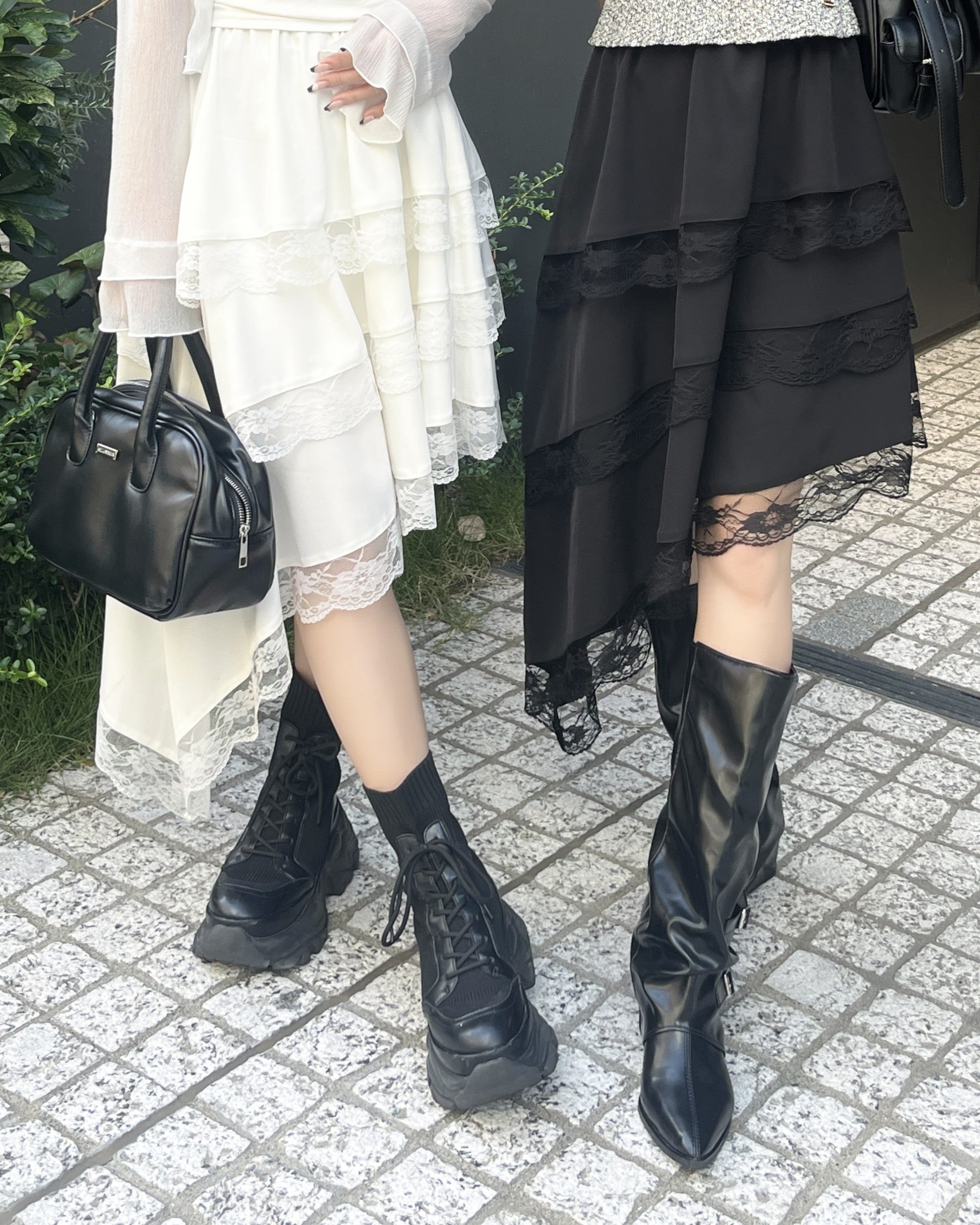 アシメレーススカート