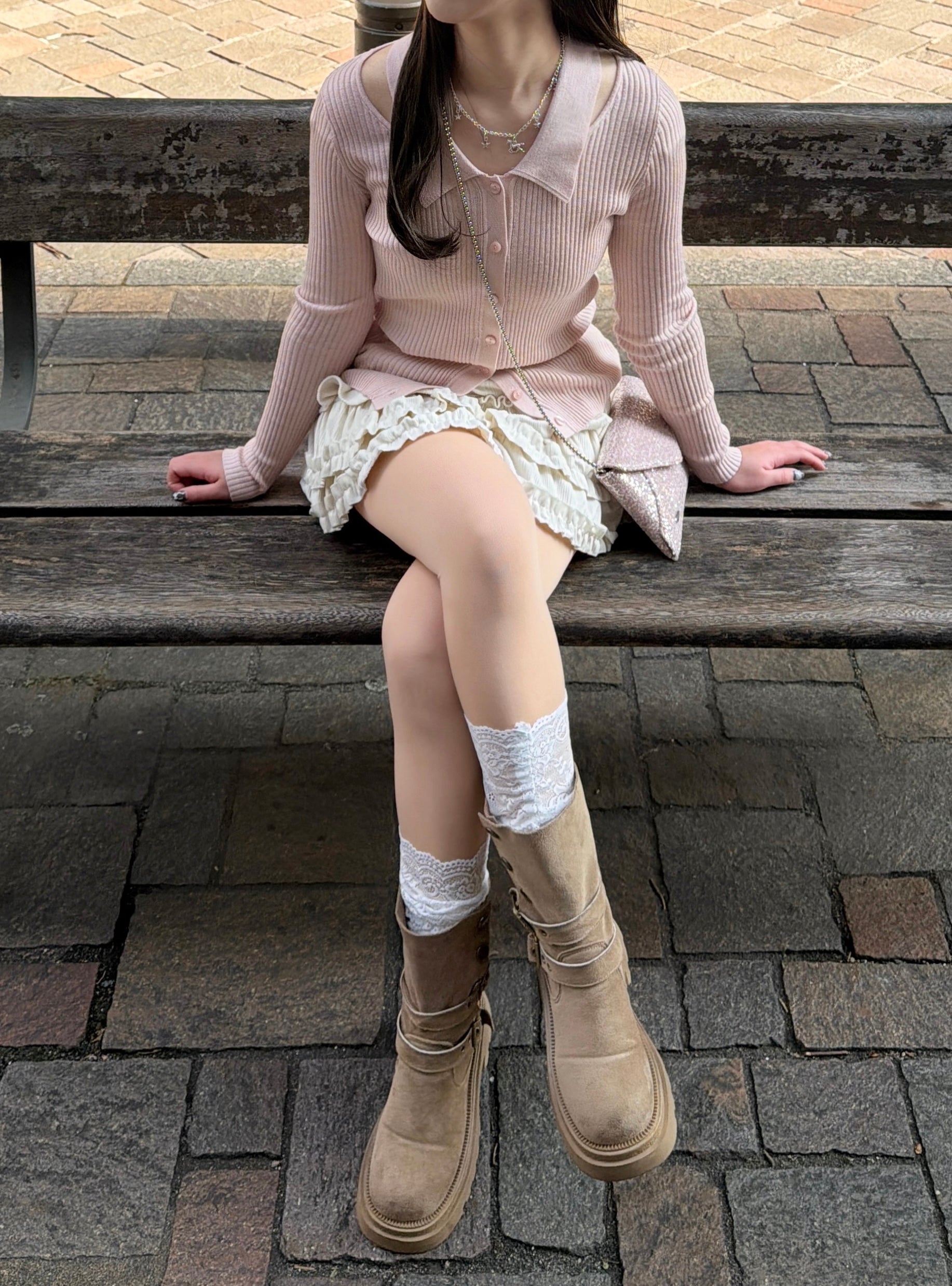 2wayスパンコールレターミニバッグ