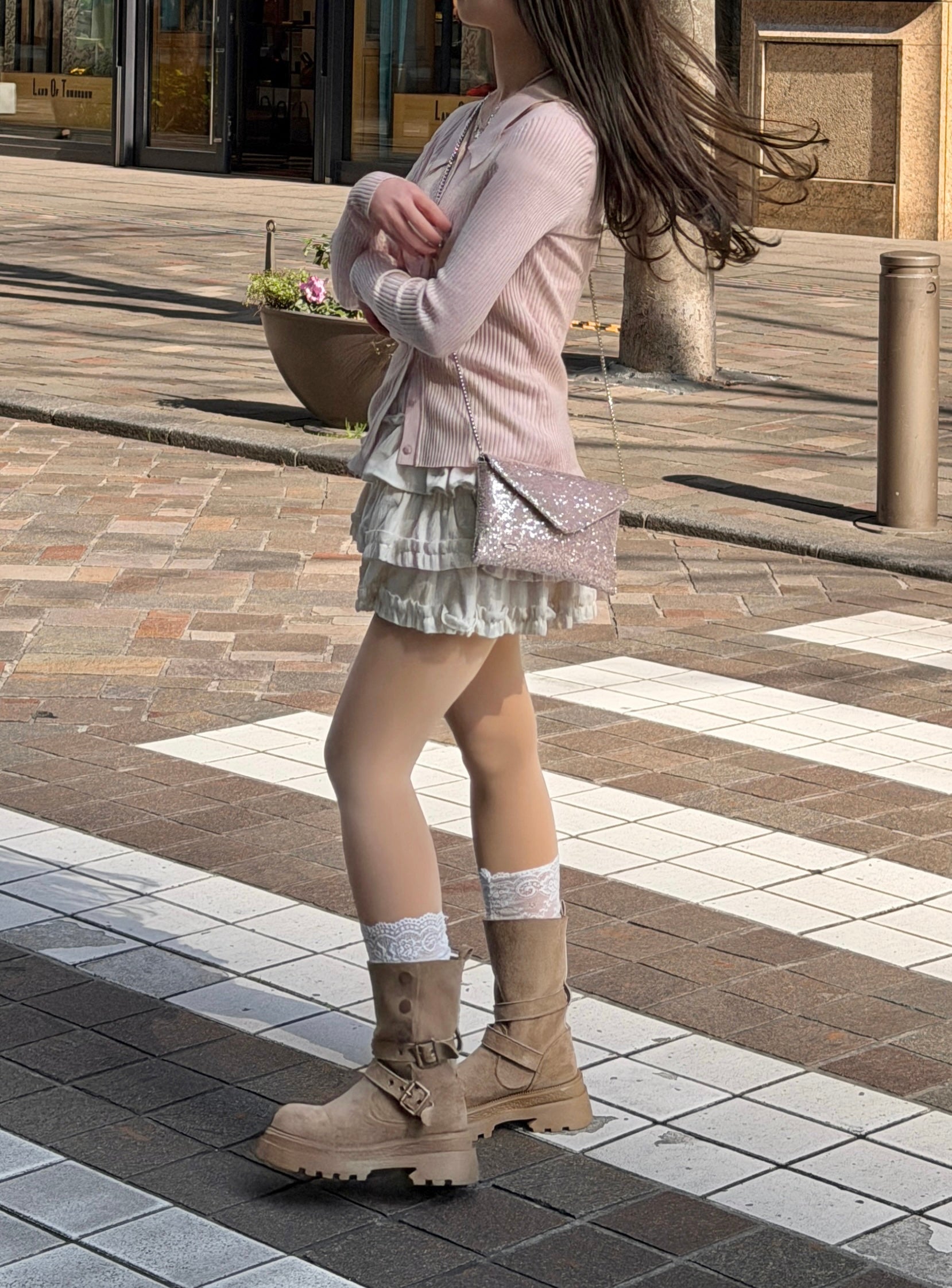 2wayスパンコールレターミニバッグ