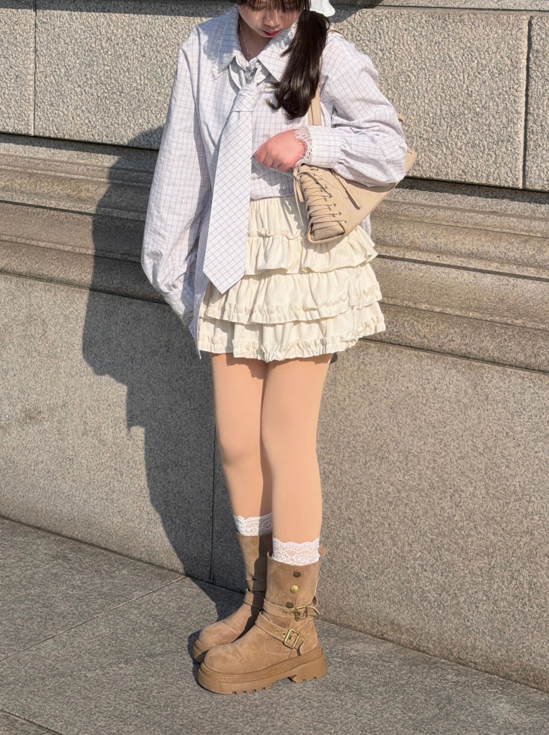 ブルーミングフリルミニスカート