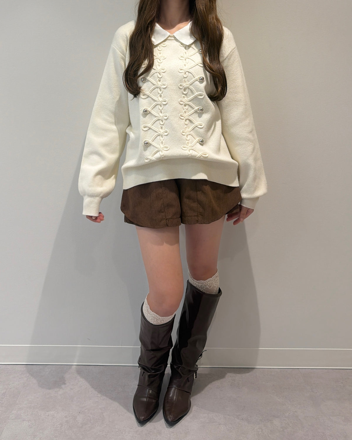 model:154cm
サテンスカート取り外して着用