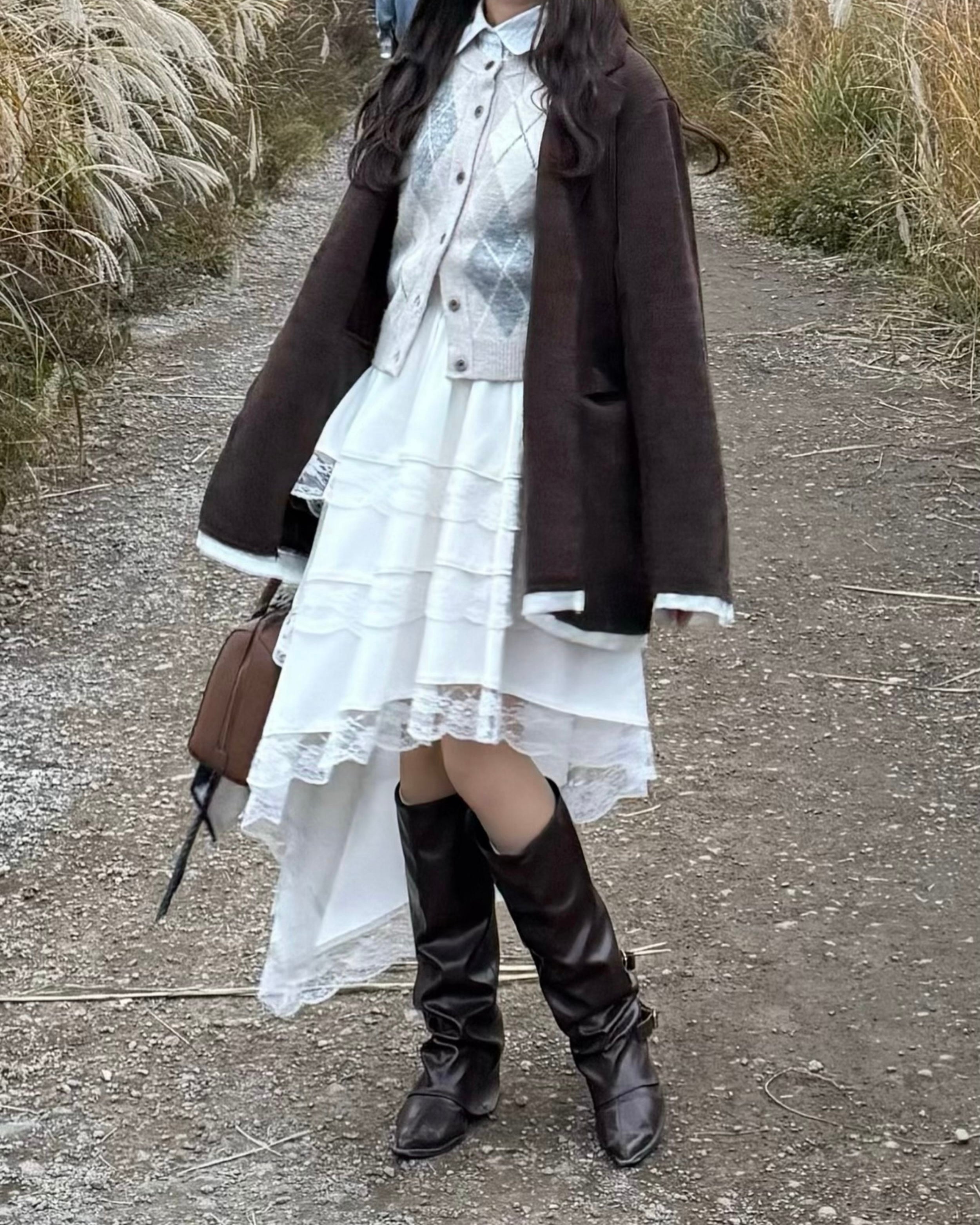 アシメレーススカート