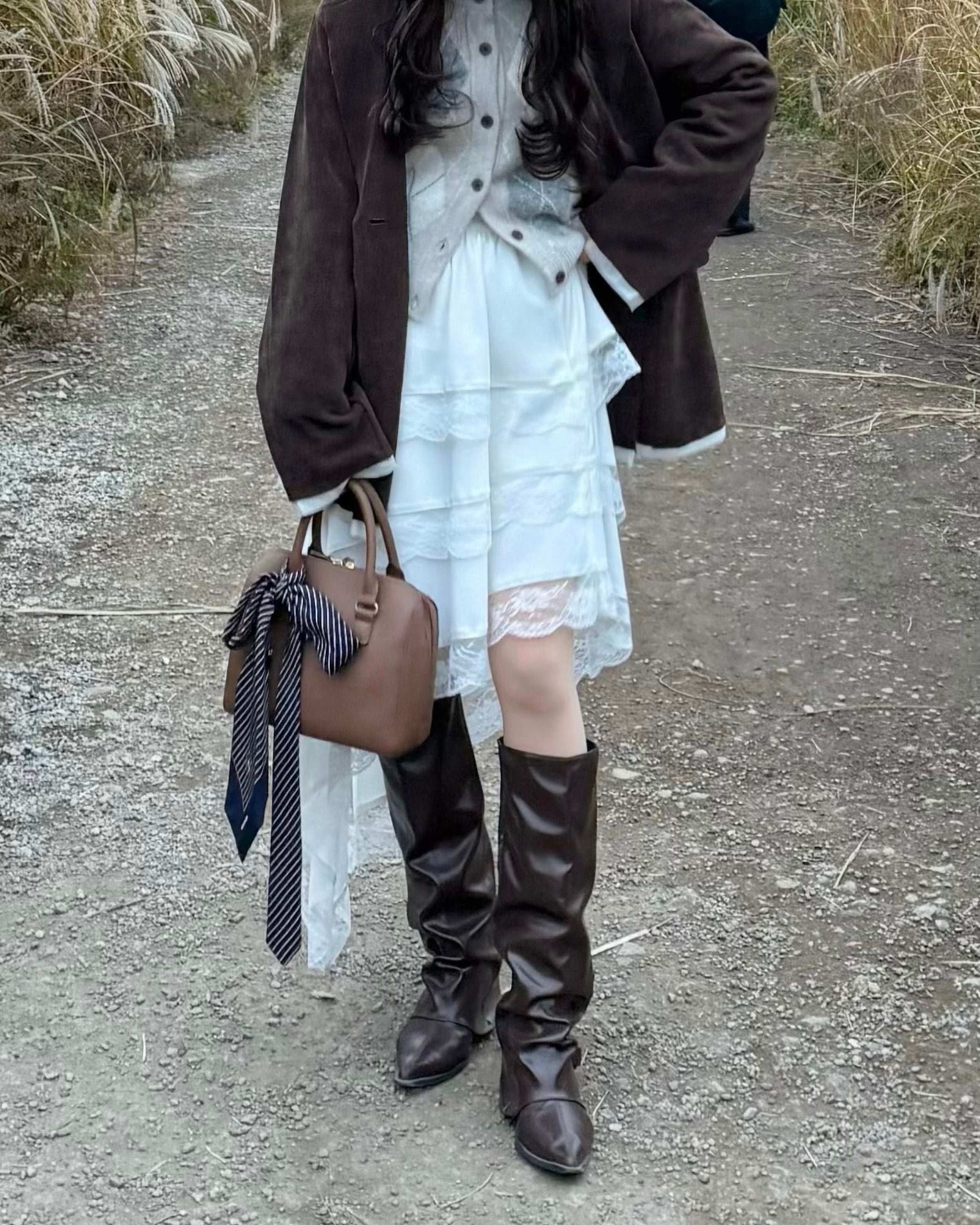 アシメレーススカート