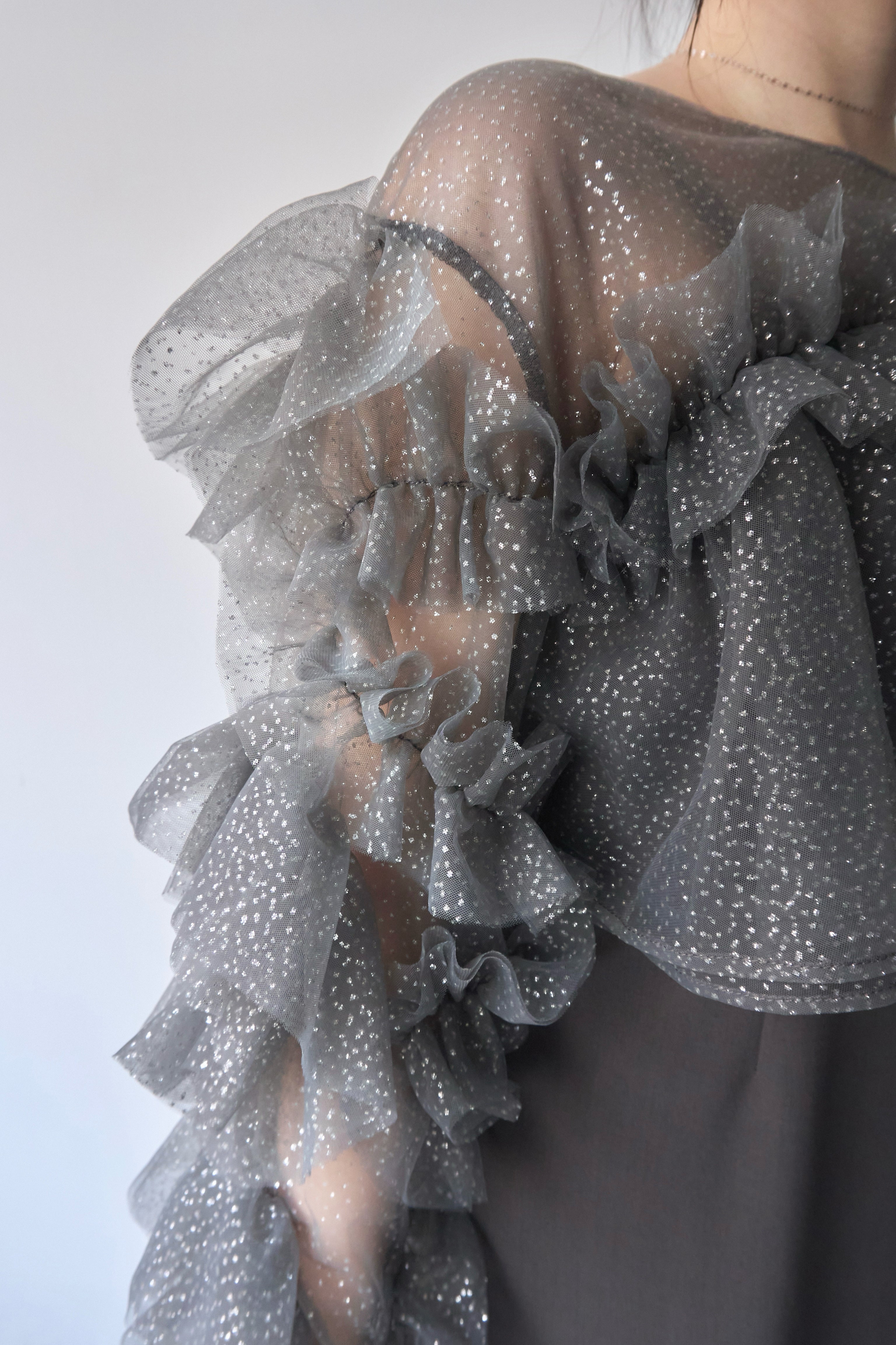 【予約】フリルラメチュールオケージョンワンピース