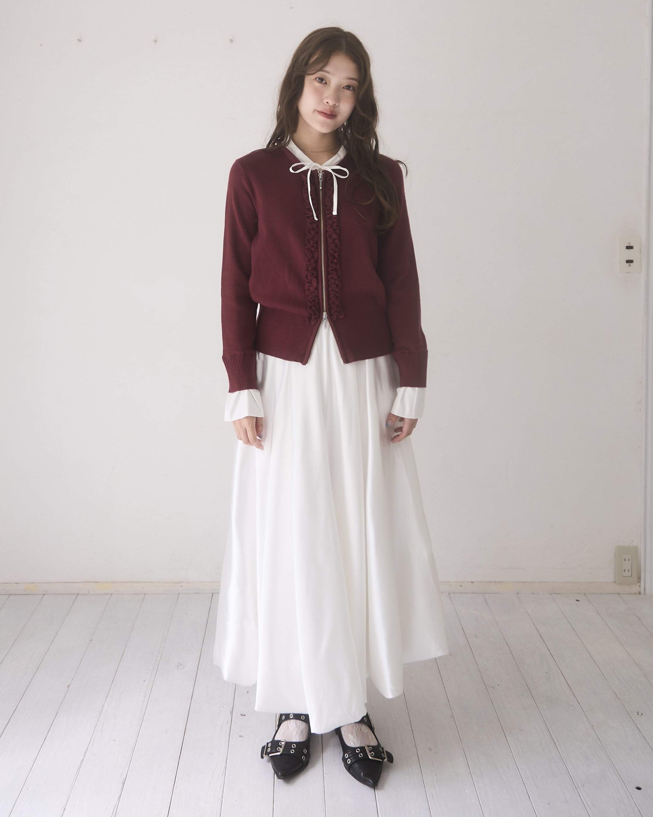 サテンバルーンスカート