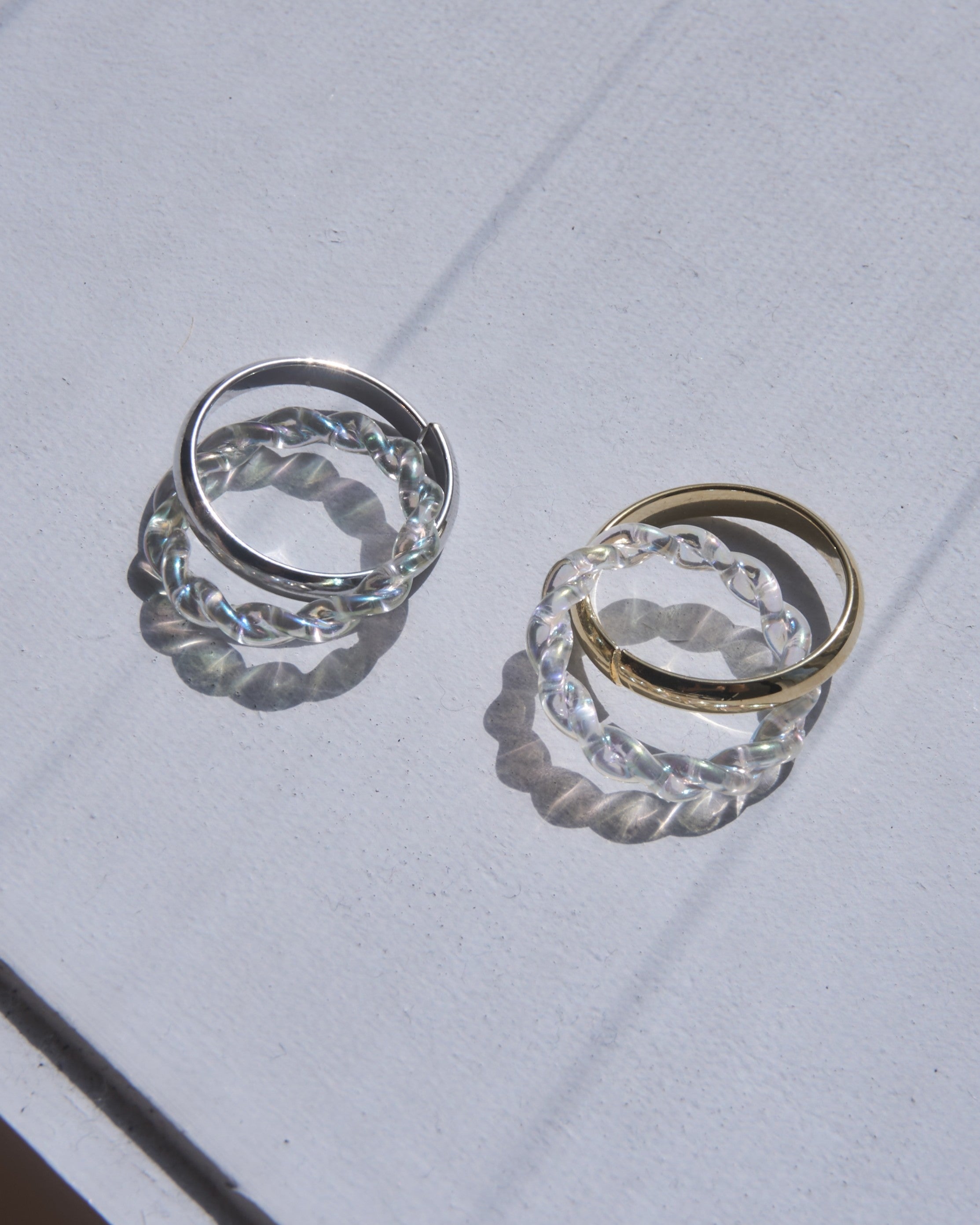 Beads and metal docking ring