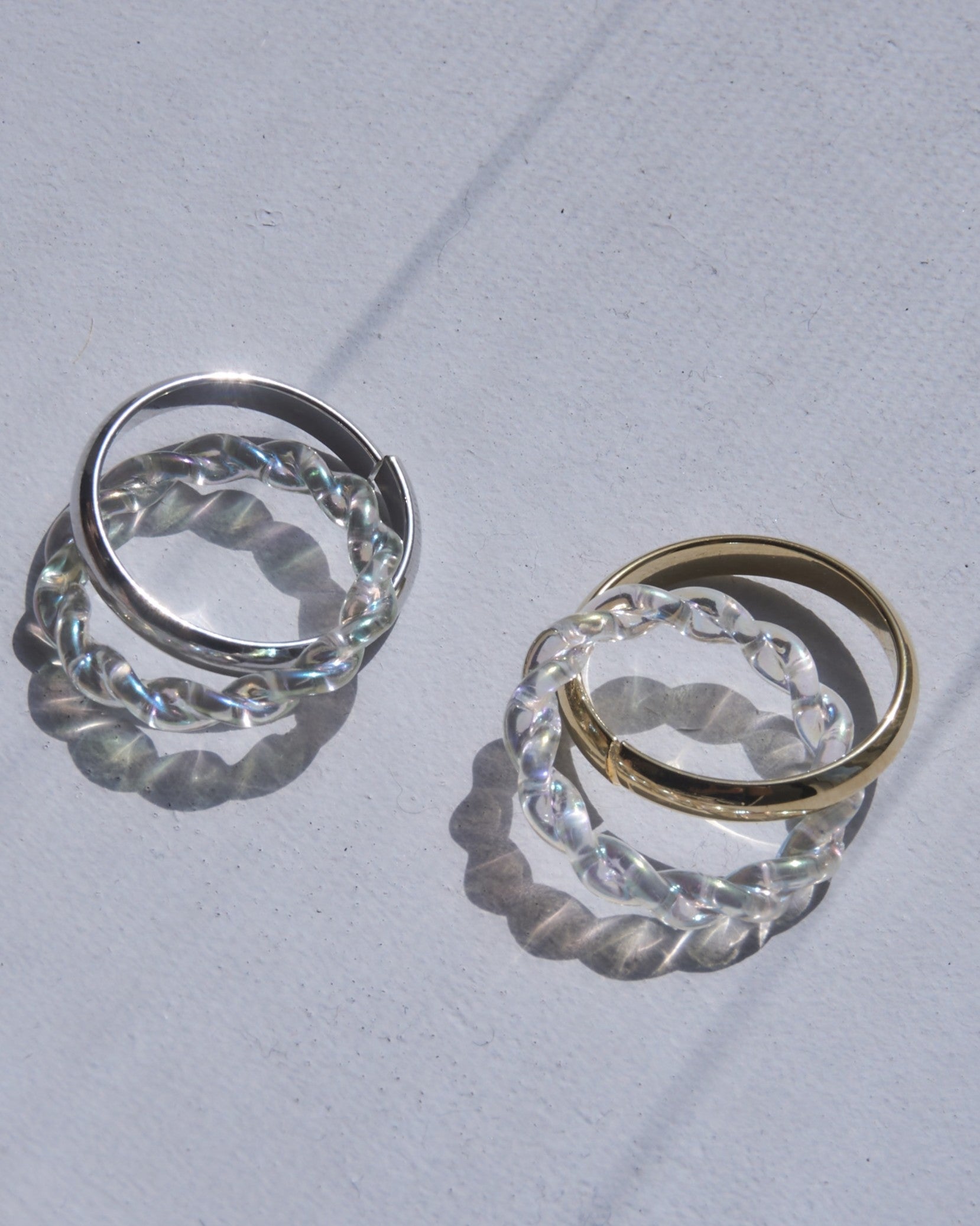 Beads and metal docking ring