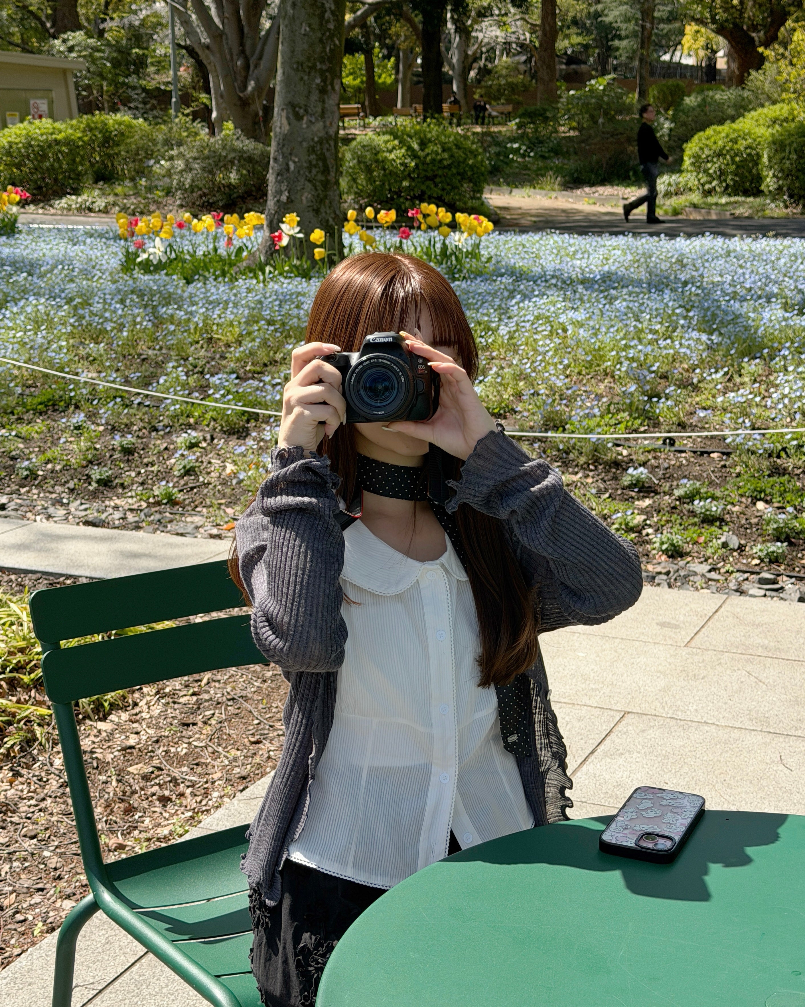 バックリボンキャップスリーブブラウス