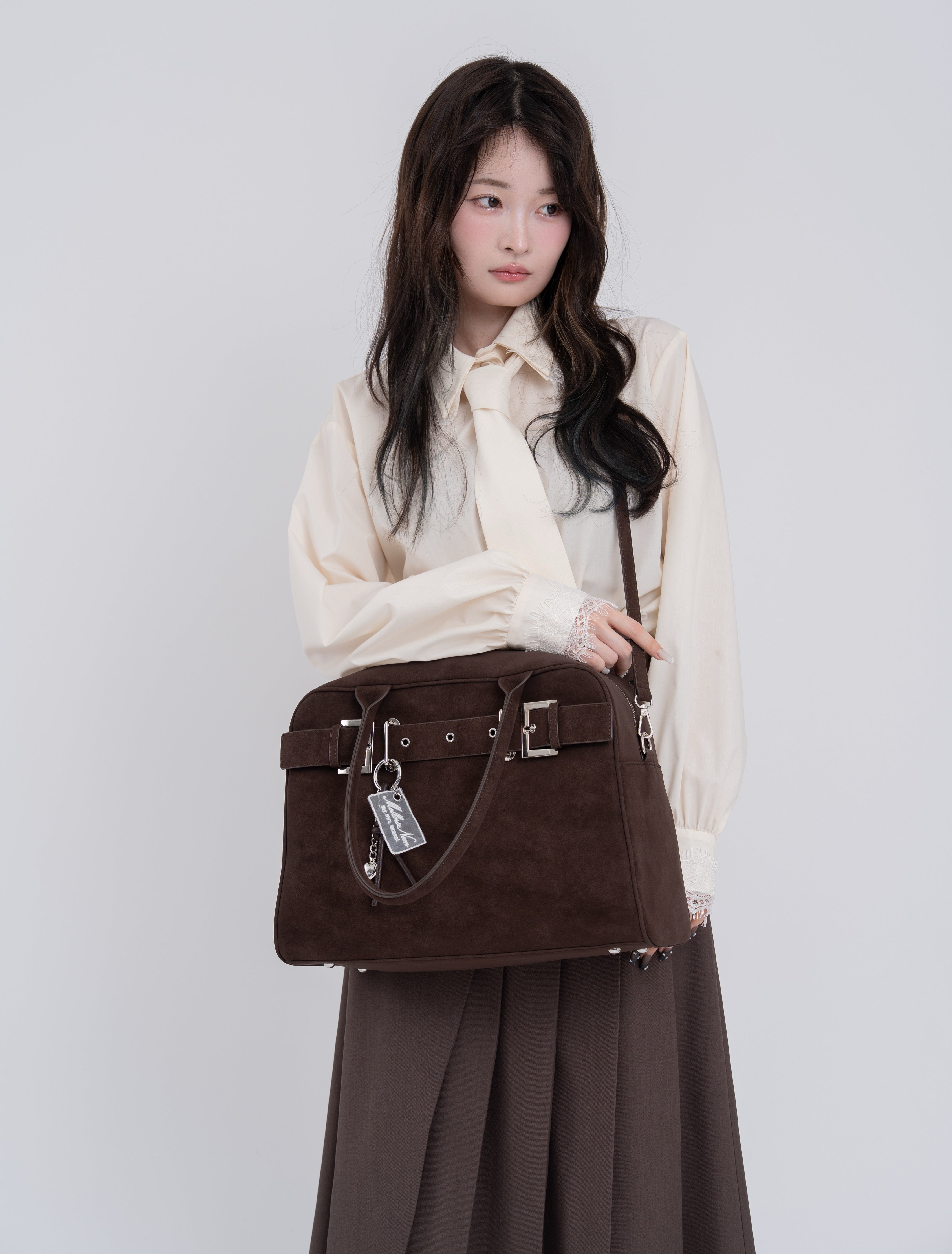 【一部予約】ネクタイセットレースドッキングシャツ