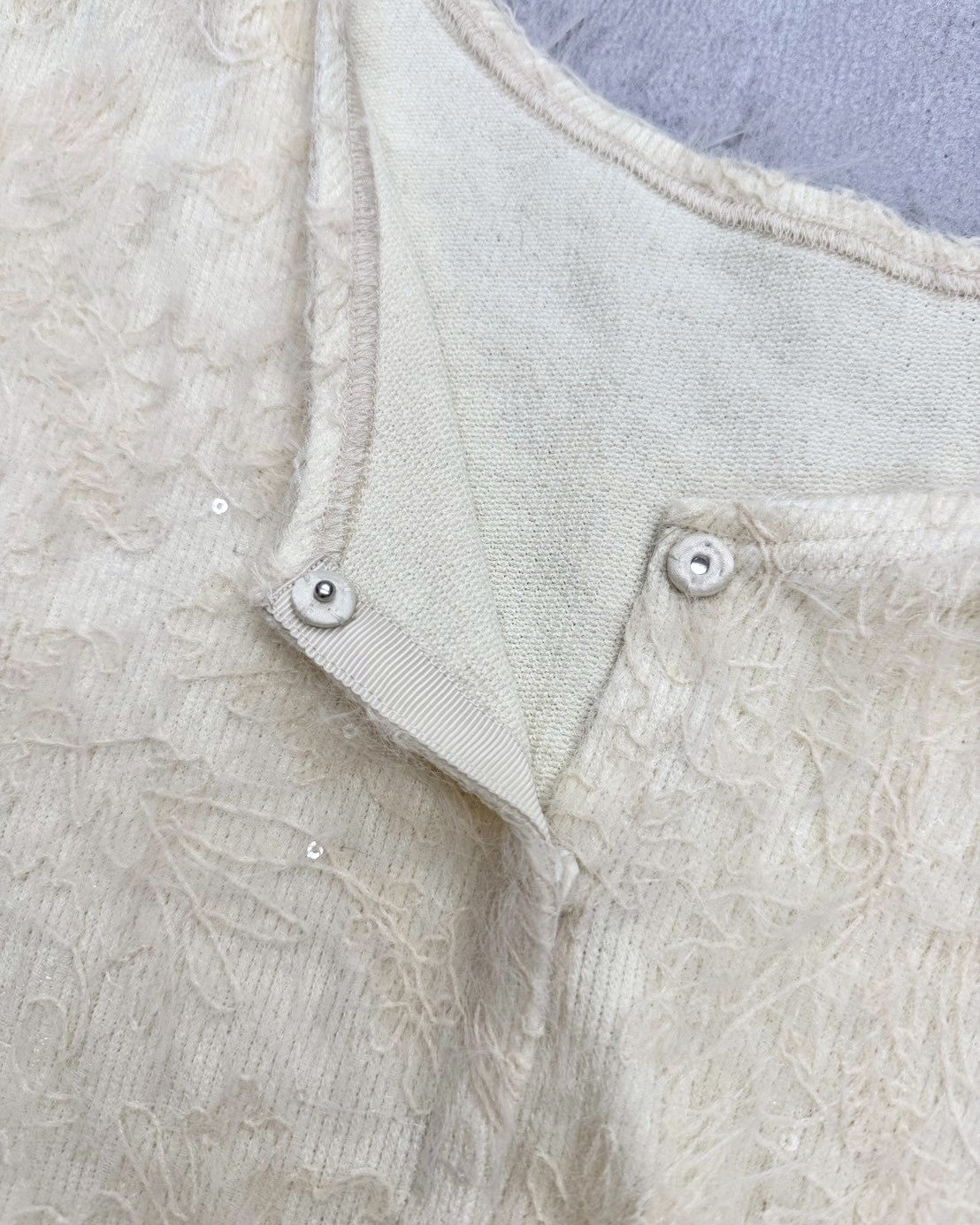 Choker set 2way lace knit cardigan