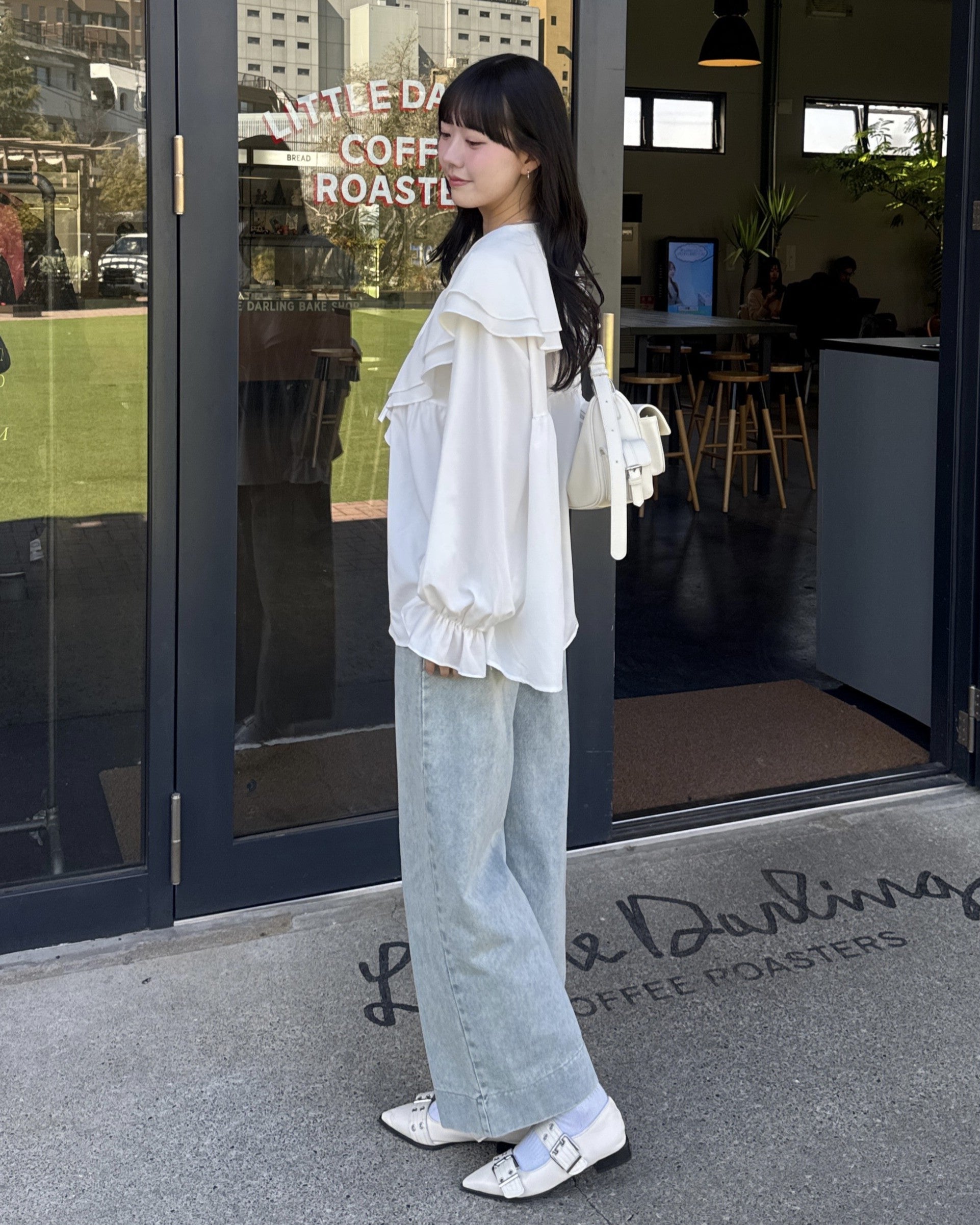 model:167cm/アイボリー