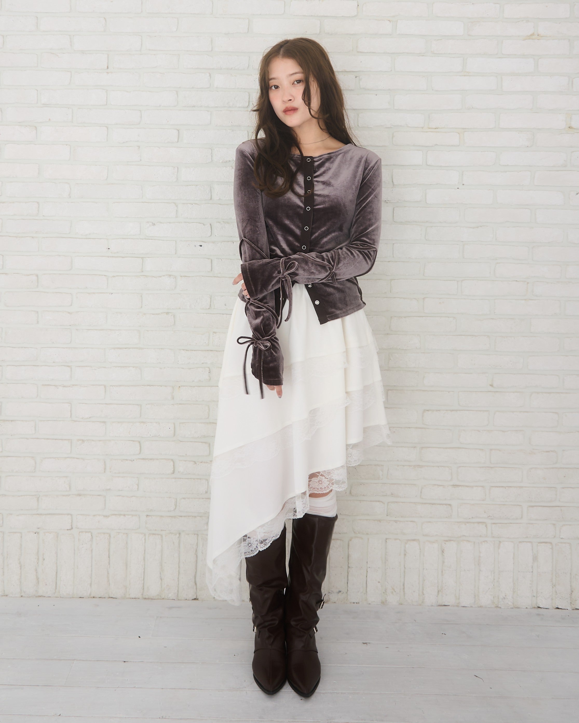 アシメレーススカート