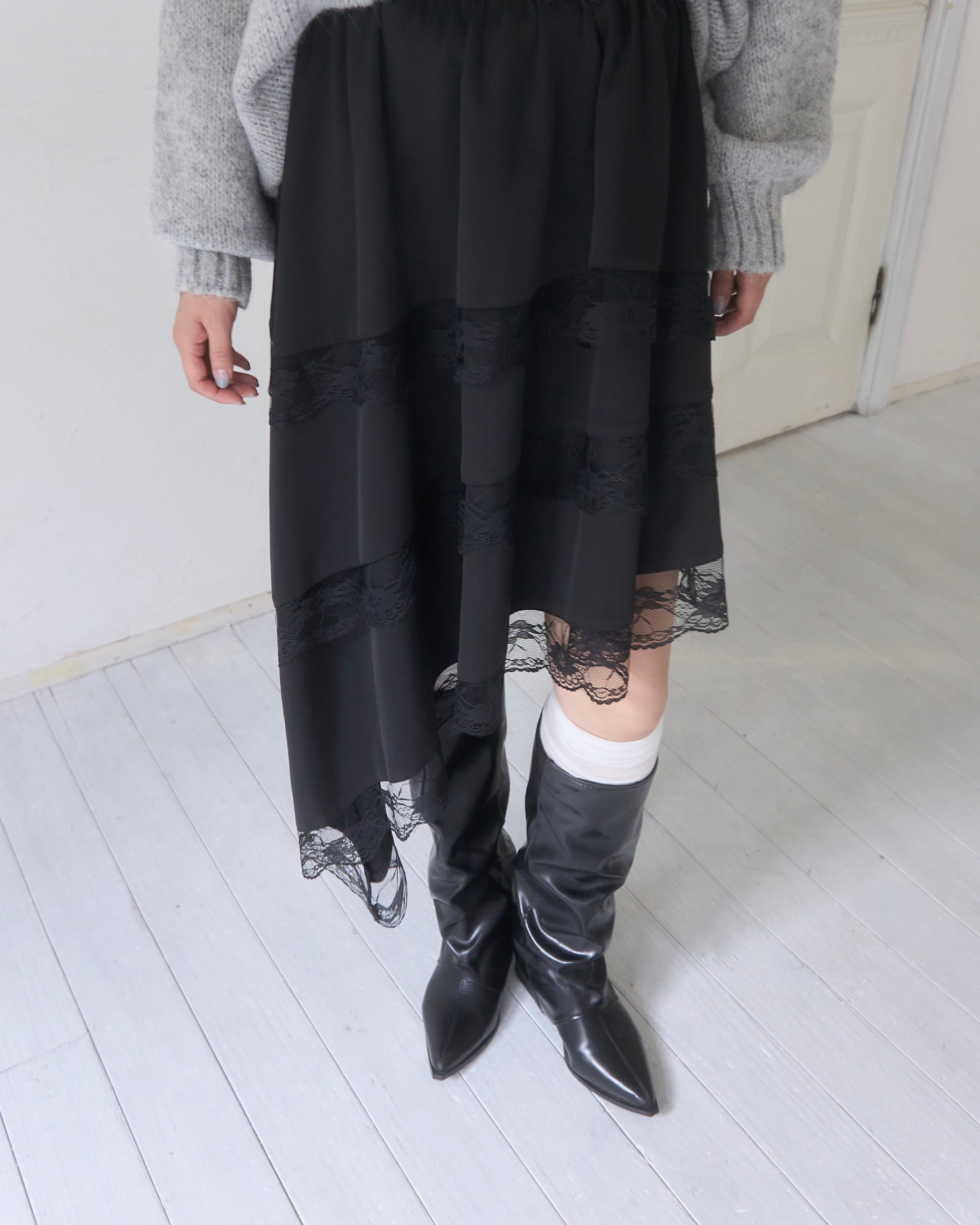 アシメレーススカート