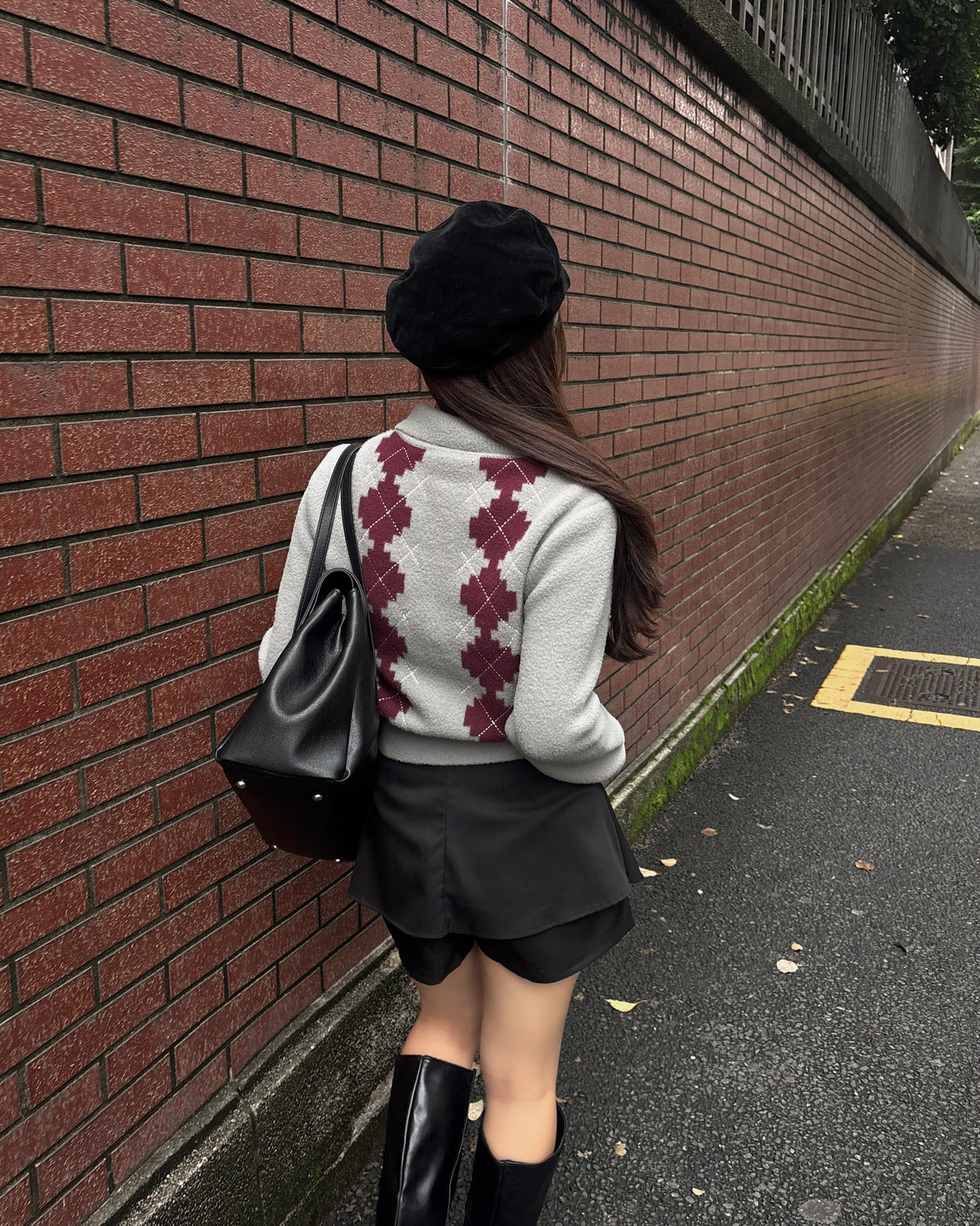 アーガイルパターンニット
