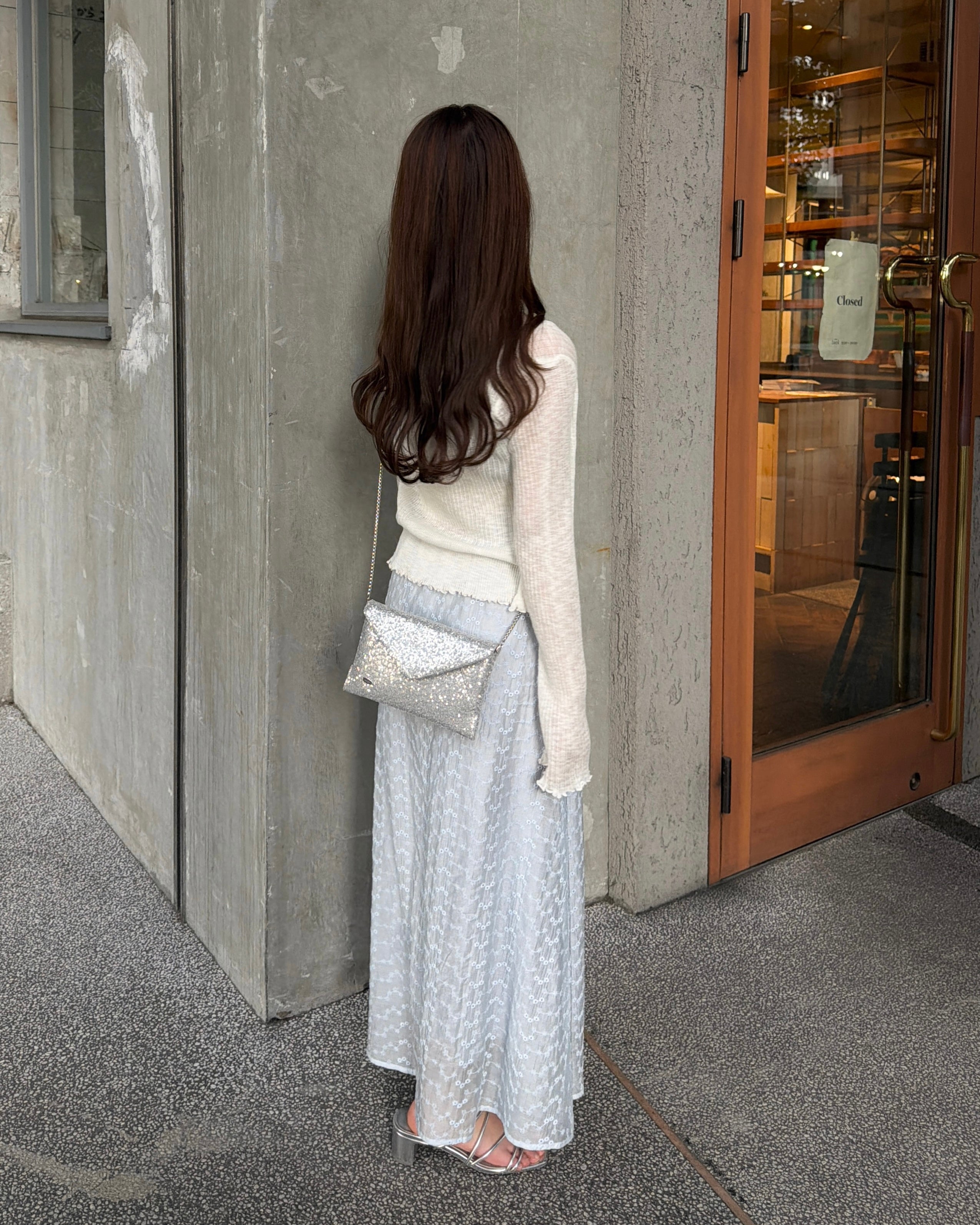 シアーメロウフリルカーディガン