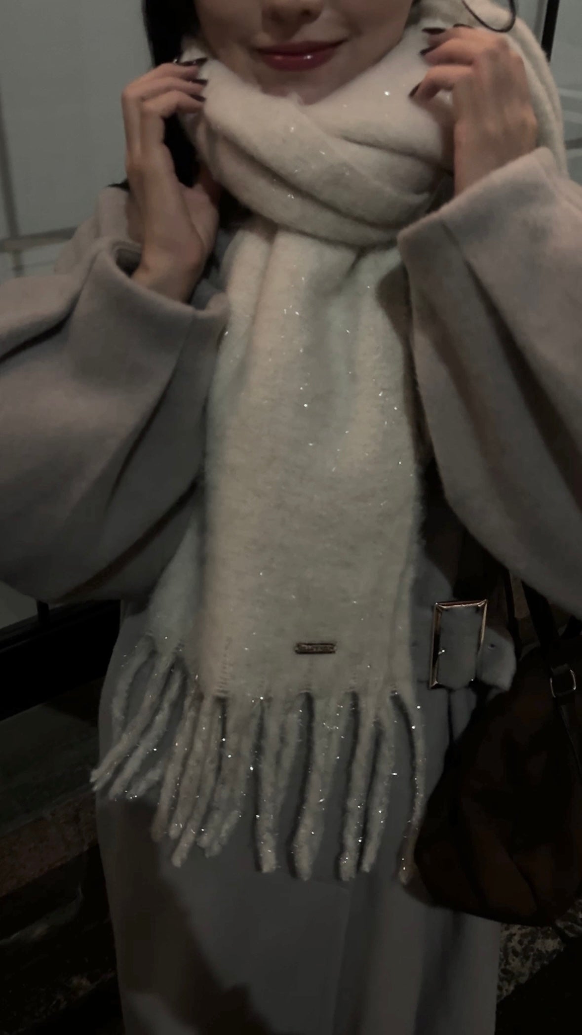 【一部予約】グリッターラメボリュームマフラー