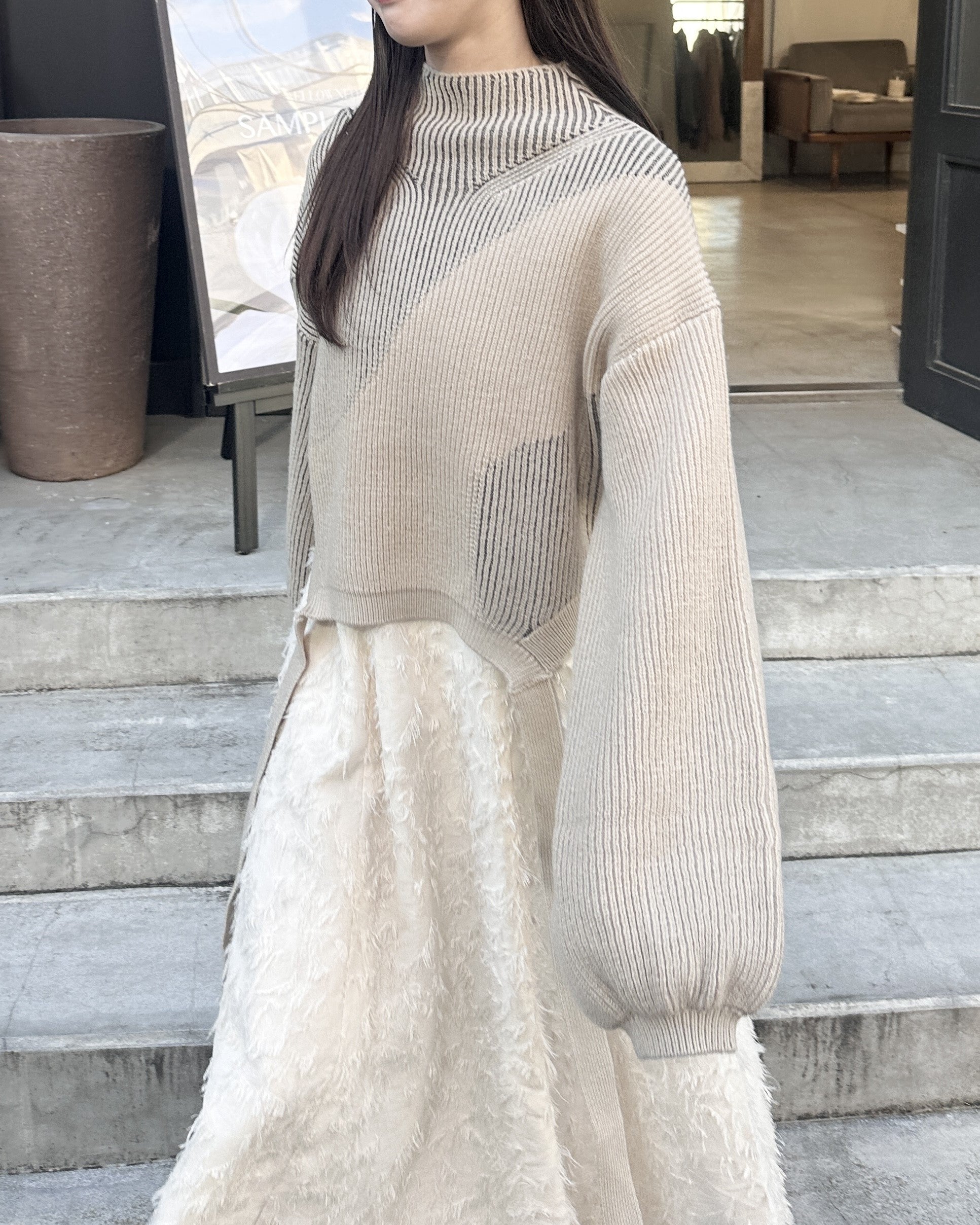 model:162cm/ベージュ