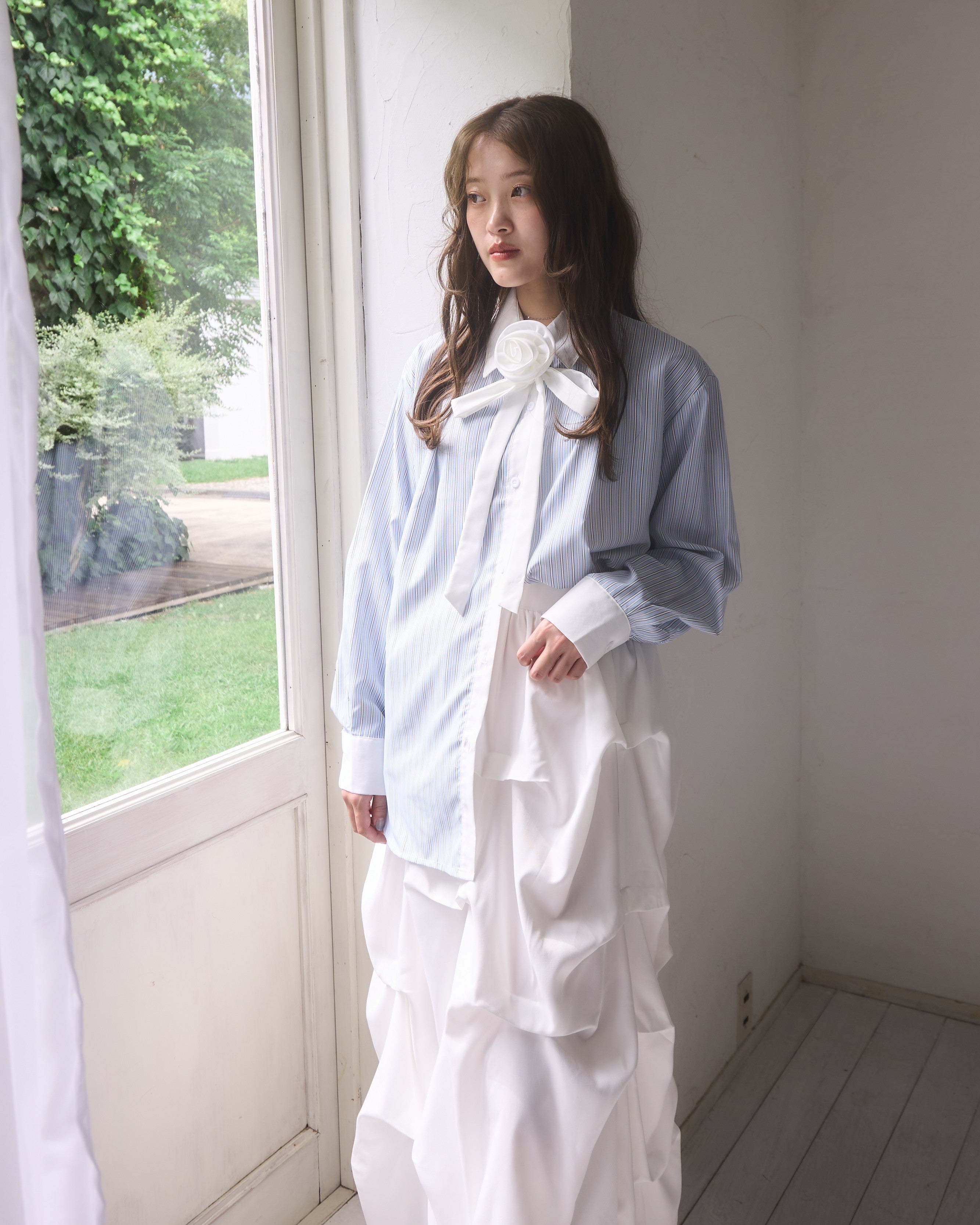 条纹杆衬衫