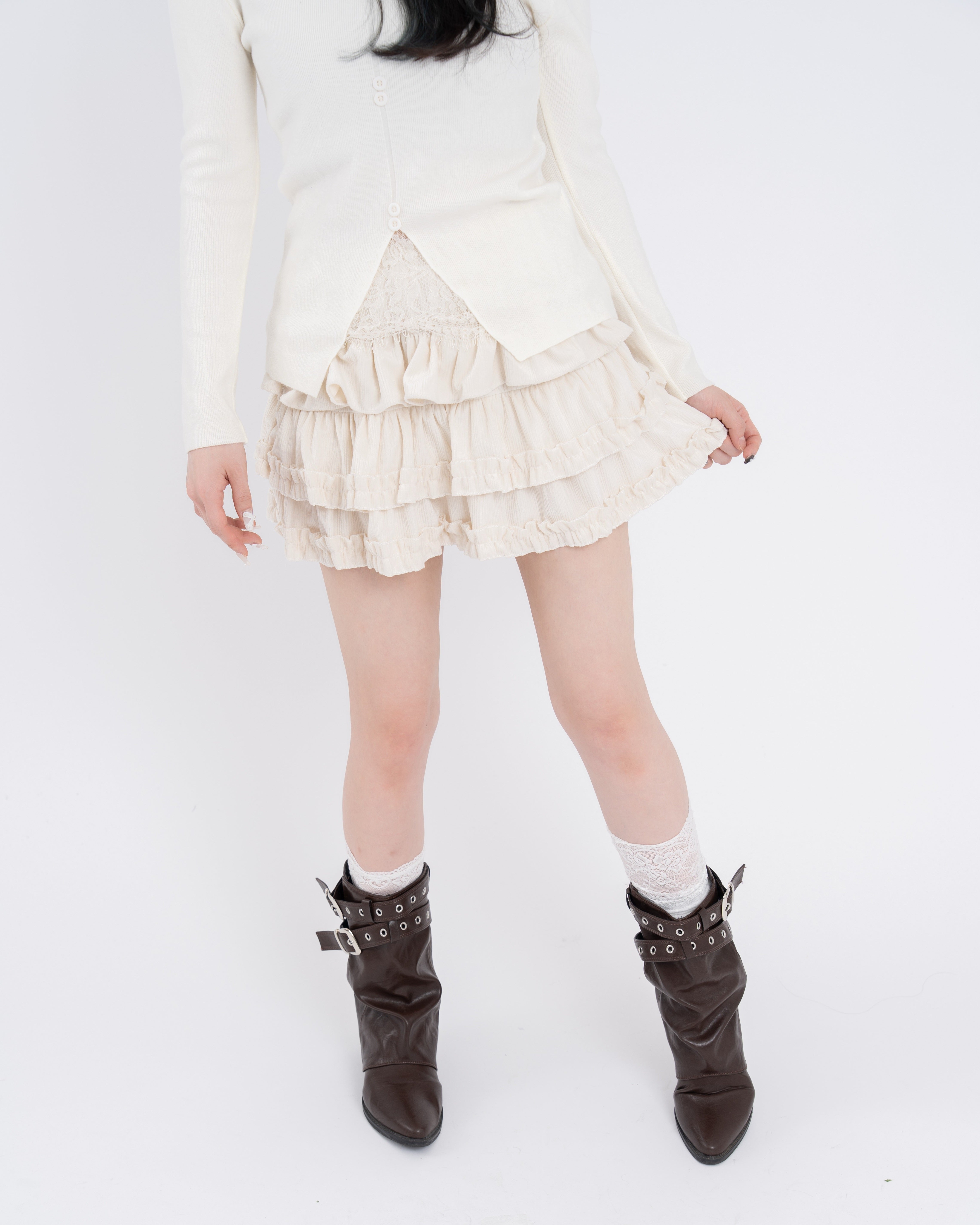 ブルーミングフリルミニスカート