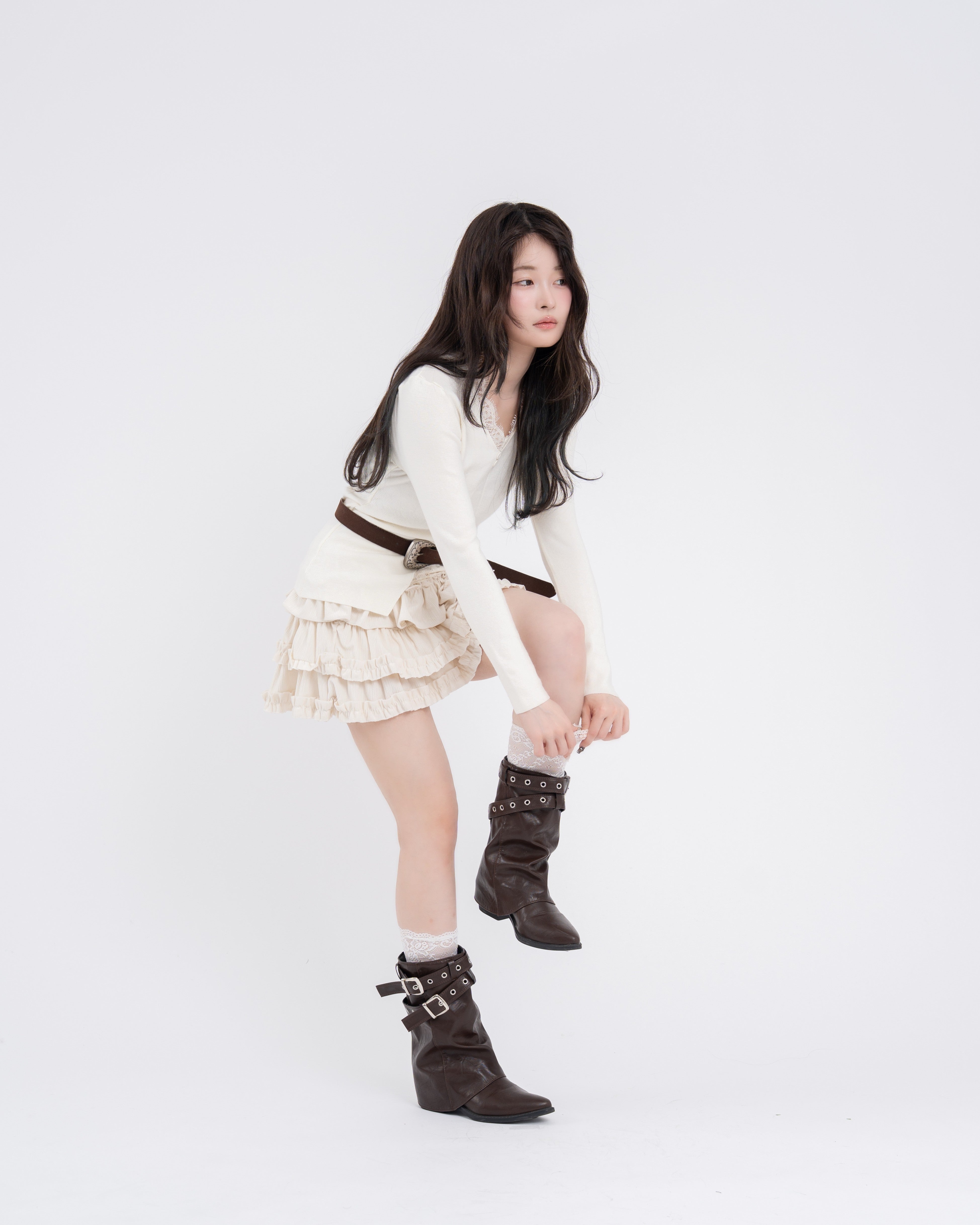 ブルーミングフリルミニスカート