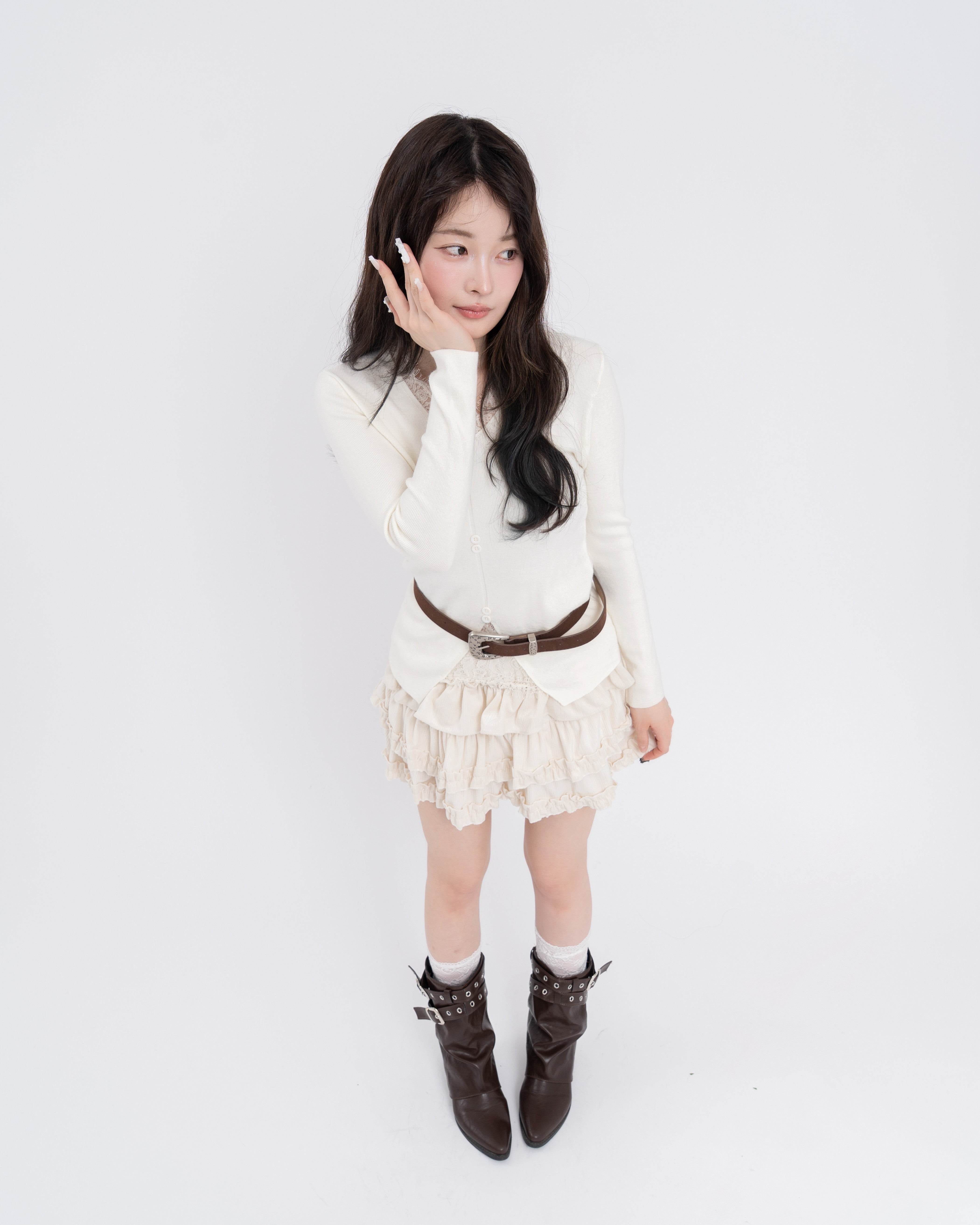 ブルーミングフリルミニスカート